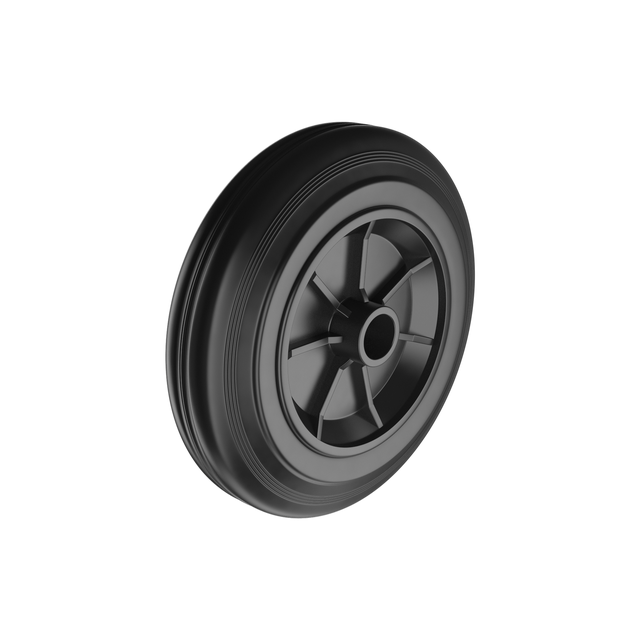 Roda para exterior STANDERS MACIÇA 200MM 100KG PRETA