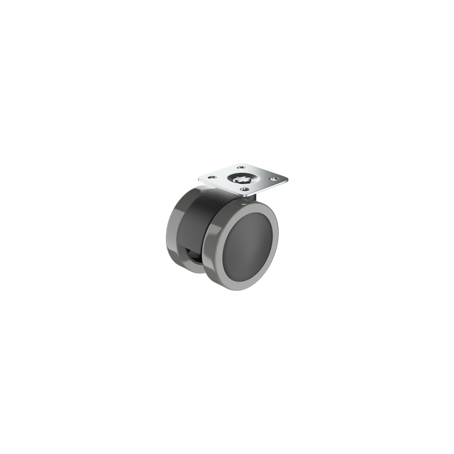Roda interior sem travão STANDERS 360º 50MM 40KG NYLON CINZA