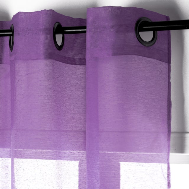 Voilage tamisant, Dolly, violet H.240 x l.140 cm