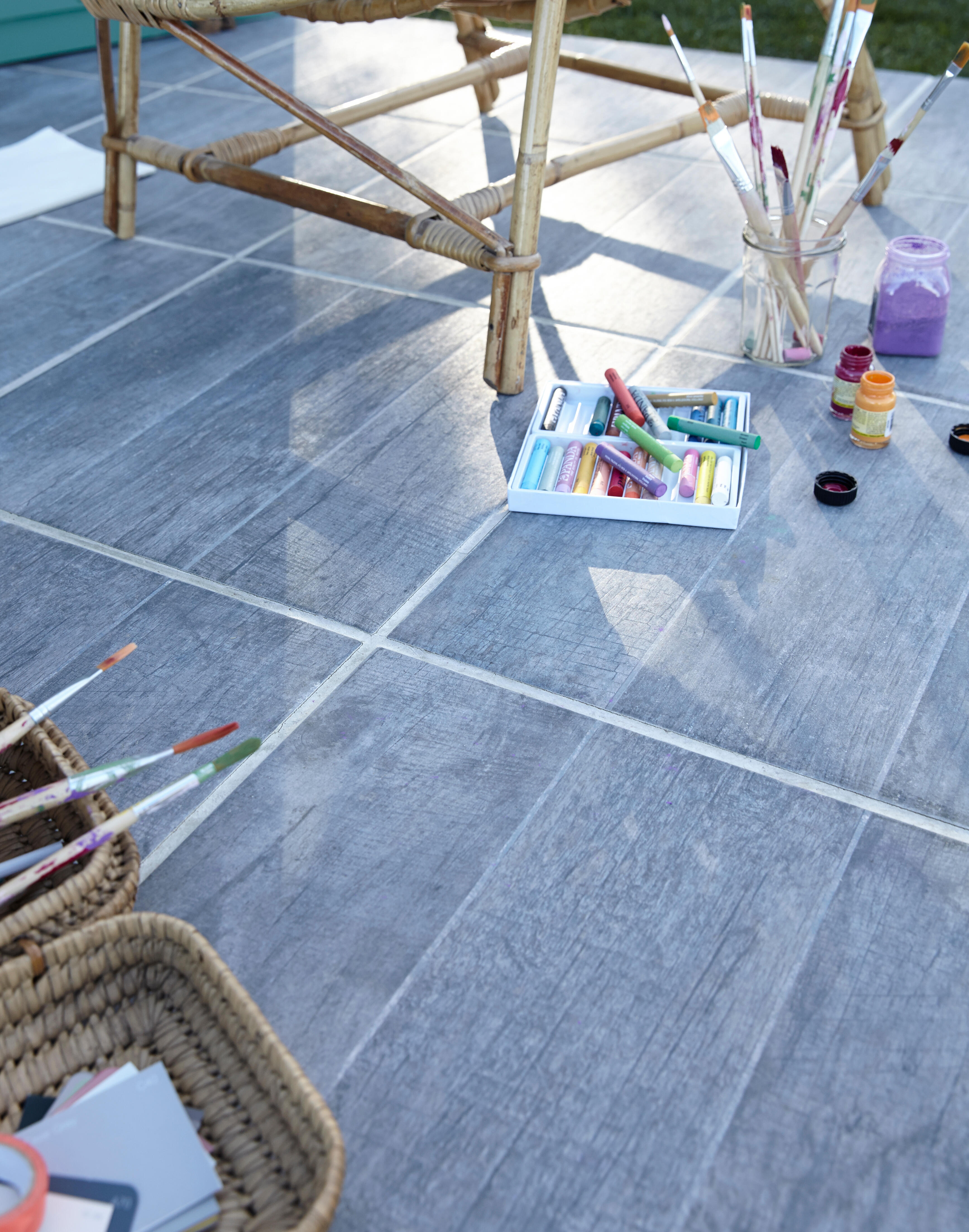 Support à fixer acier gris, H.15 x l.7 x P.7 cm - 9