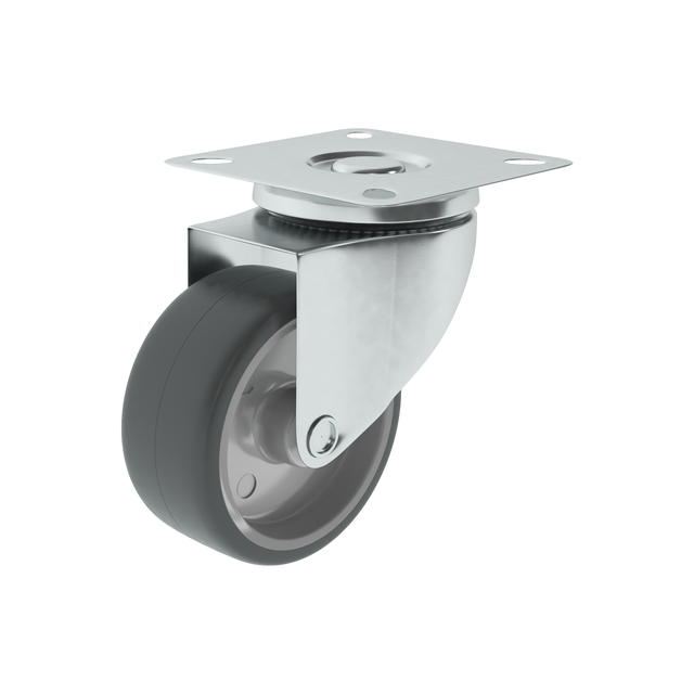 Roda interior sem travão STANDERS 360º 100MM 70KG CINZA ANTIDESLIZANTE
