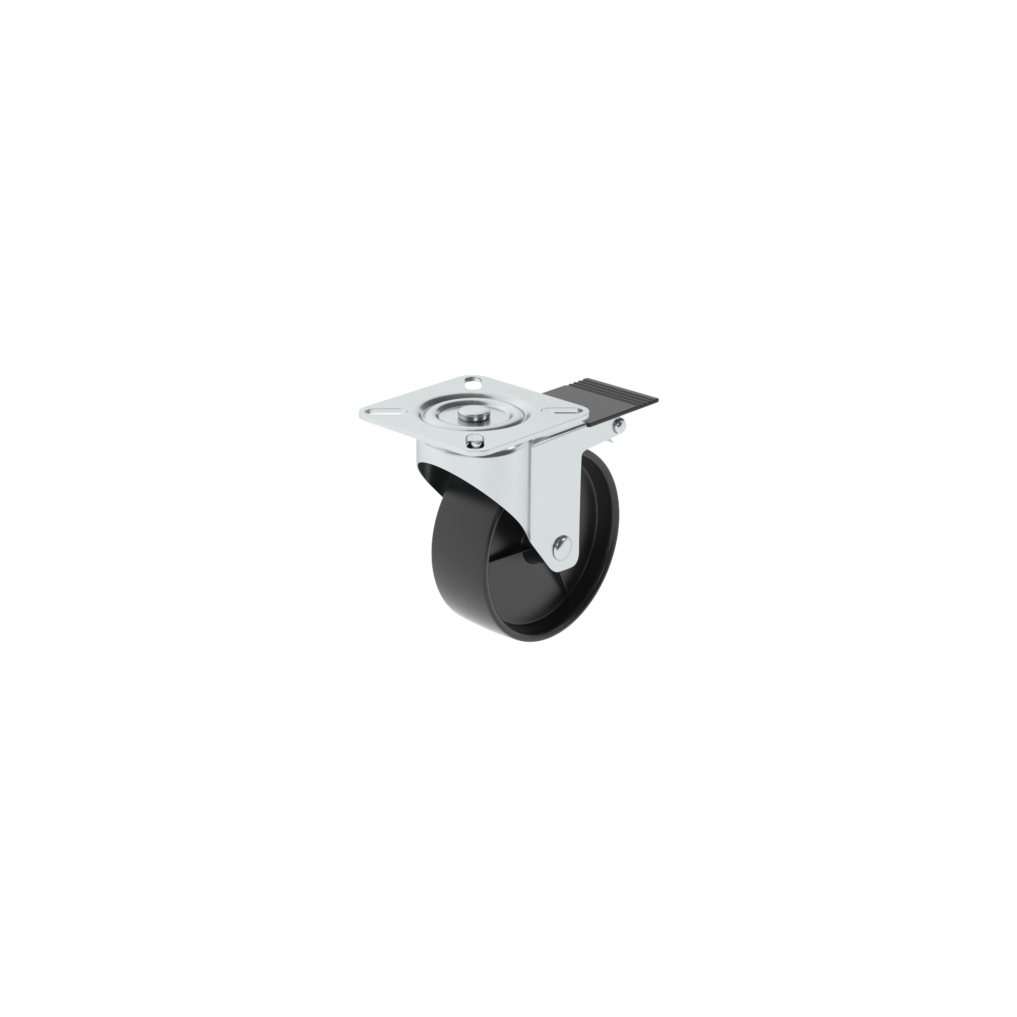 Roda com travão STANDERS 360º 50MM 35KG PRETO ANTIDESLIZANTE - 2