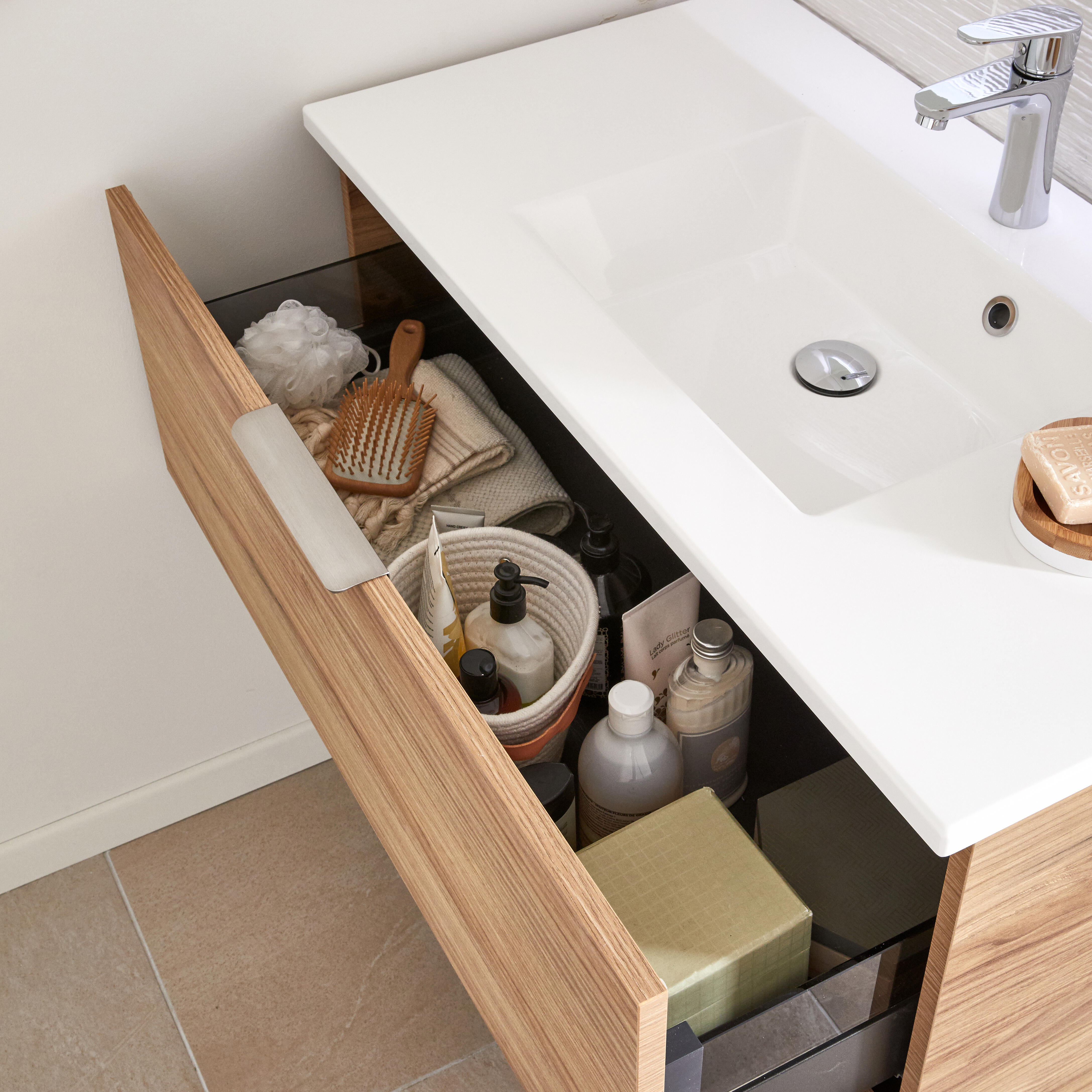 Poignée de meuble INSPIRE Neo chrome brossé l.20 - 2