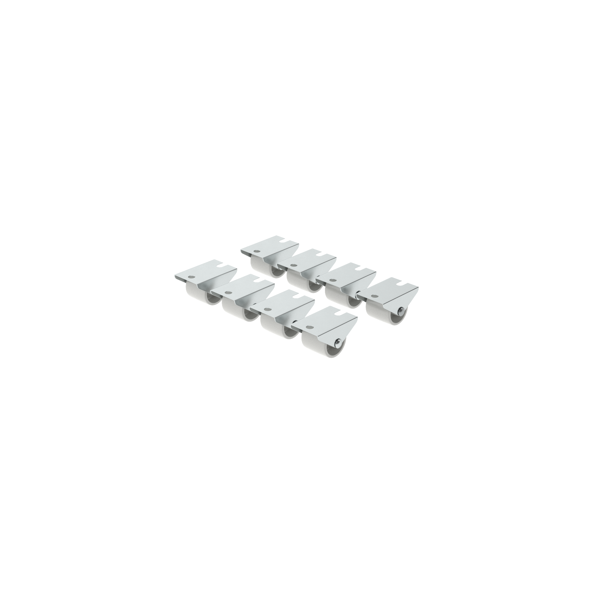 8 rodas interior STANDERS MONO 13MM 8KG BRANCO - 9