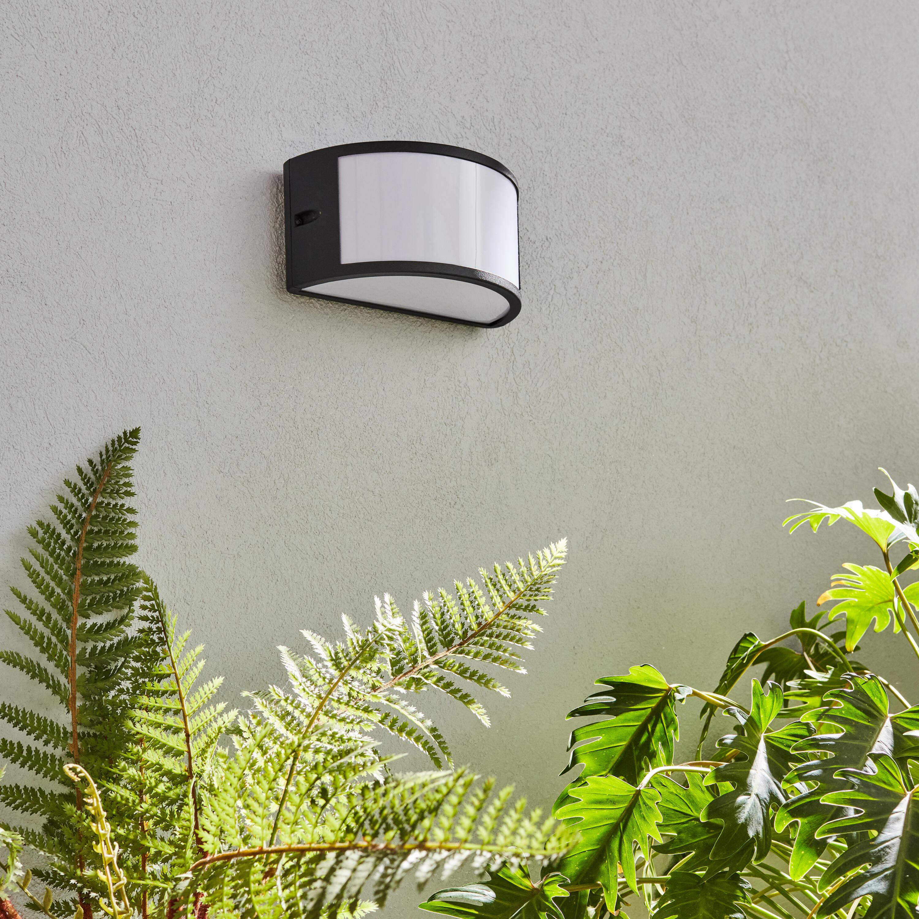 Applique E27, aluminium / polycarbonate, noir, Silvia, INSPIRE - 2