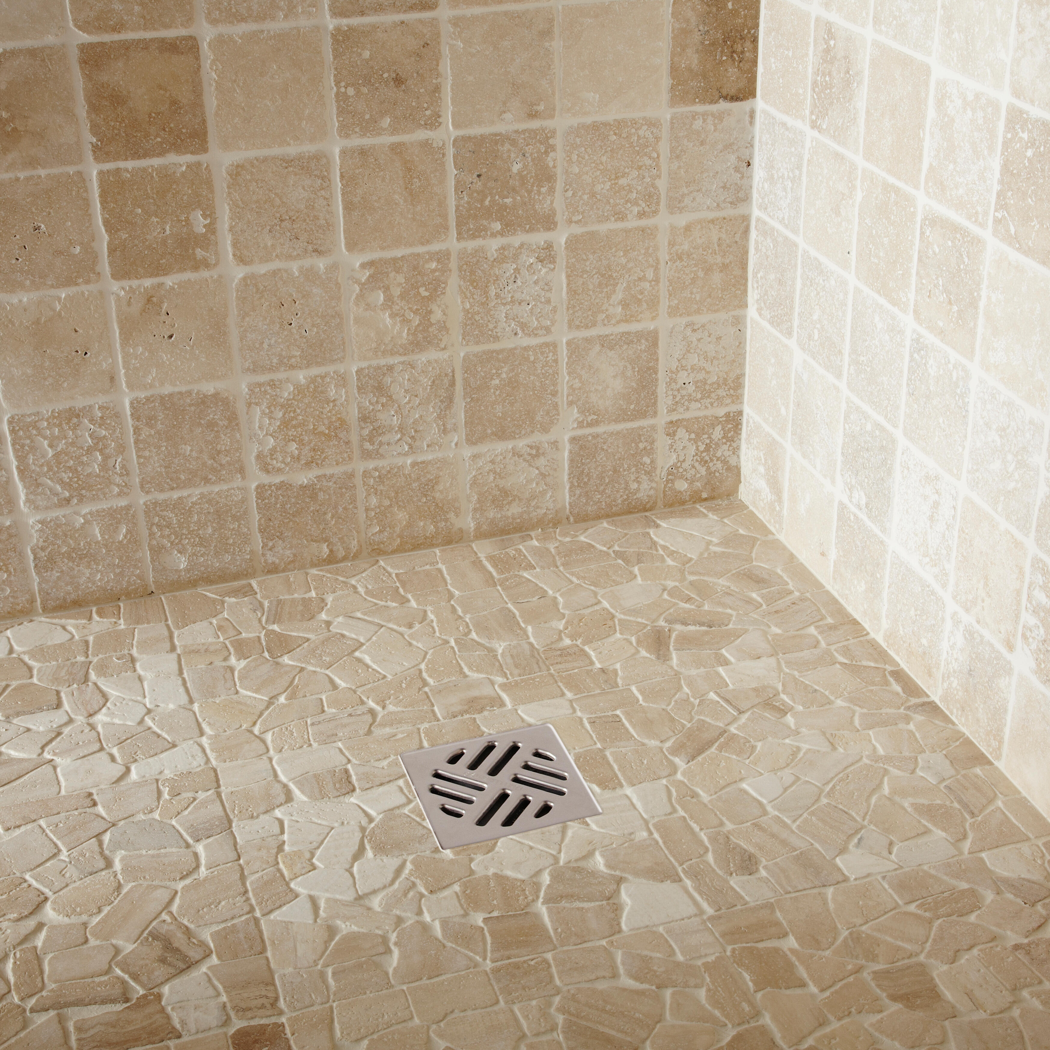 Mosaïque Marbré Aluminium Bador 30x30 Cm - Beige/Bronze/Brun - Intérieur & Extérieur