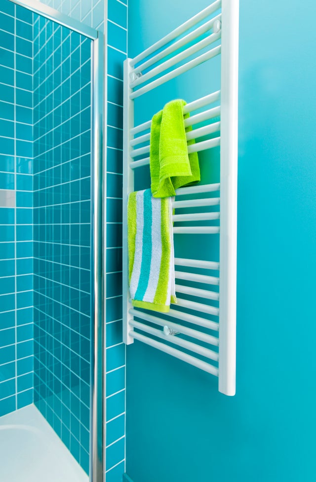 Sèche-serviettes à eau chaude eau chaude DELTACALOR, 598 W, H.120 x l.60 cm Rect