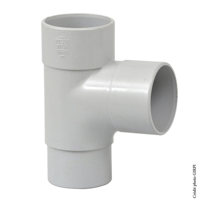 Culotte 87.3° pvc gris GIRPI, Dév.16 cm Diam.50 mm