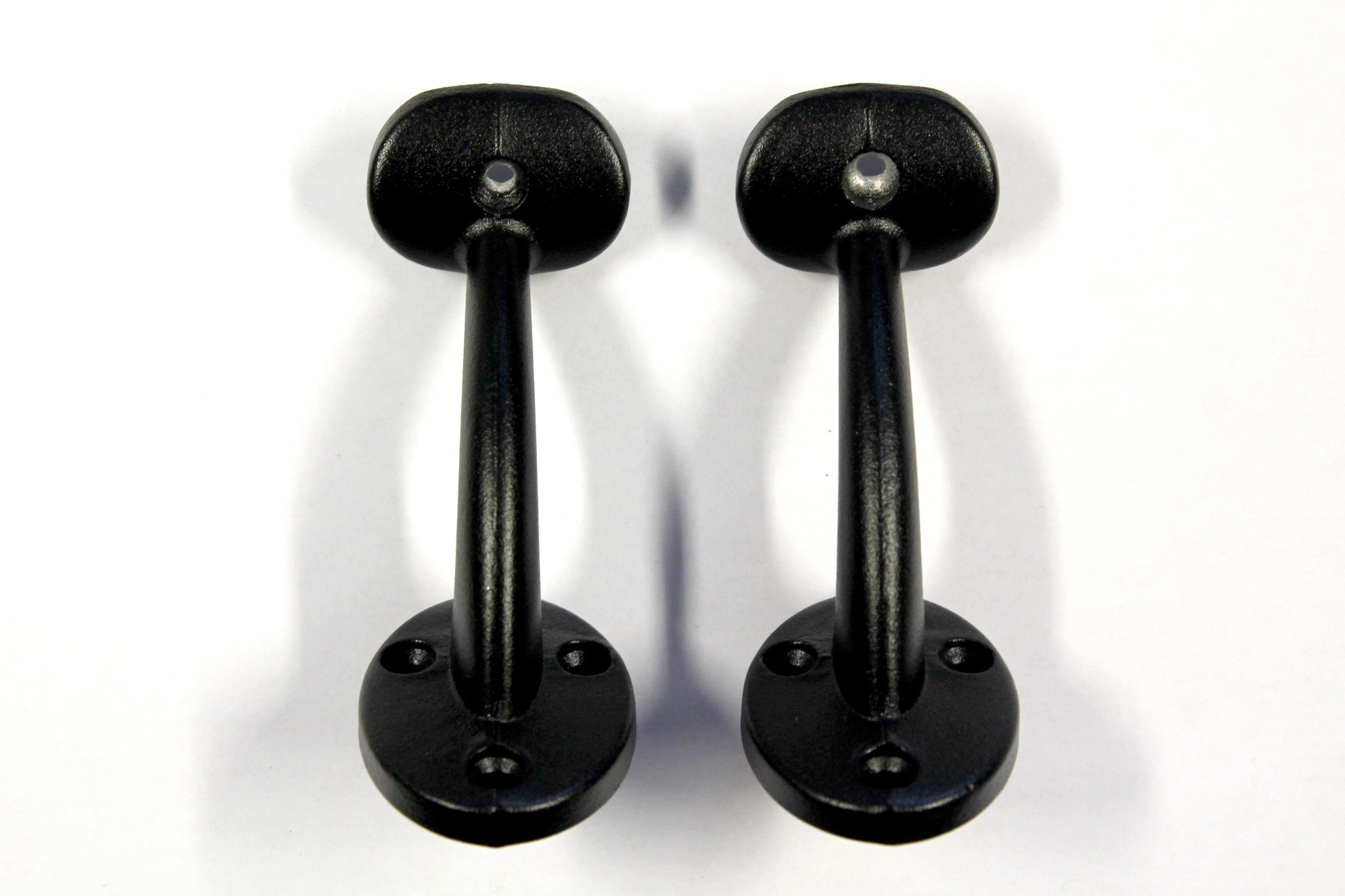 2 Supports en aluminium noir pour main courante Obapi - 5