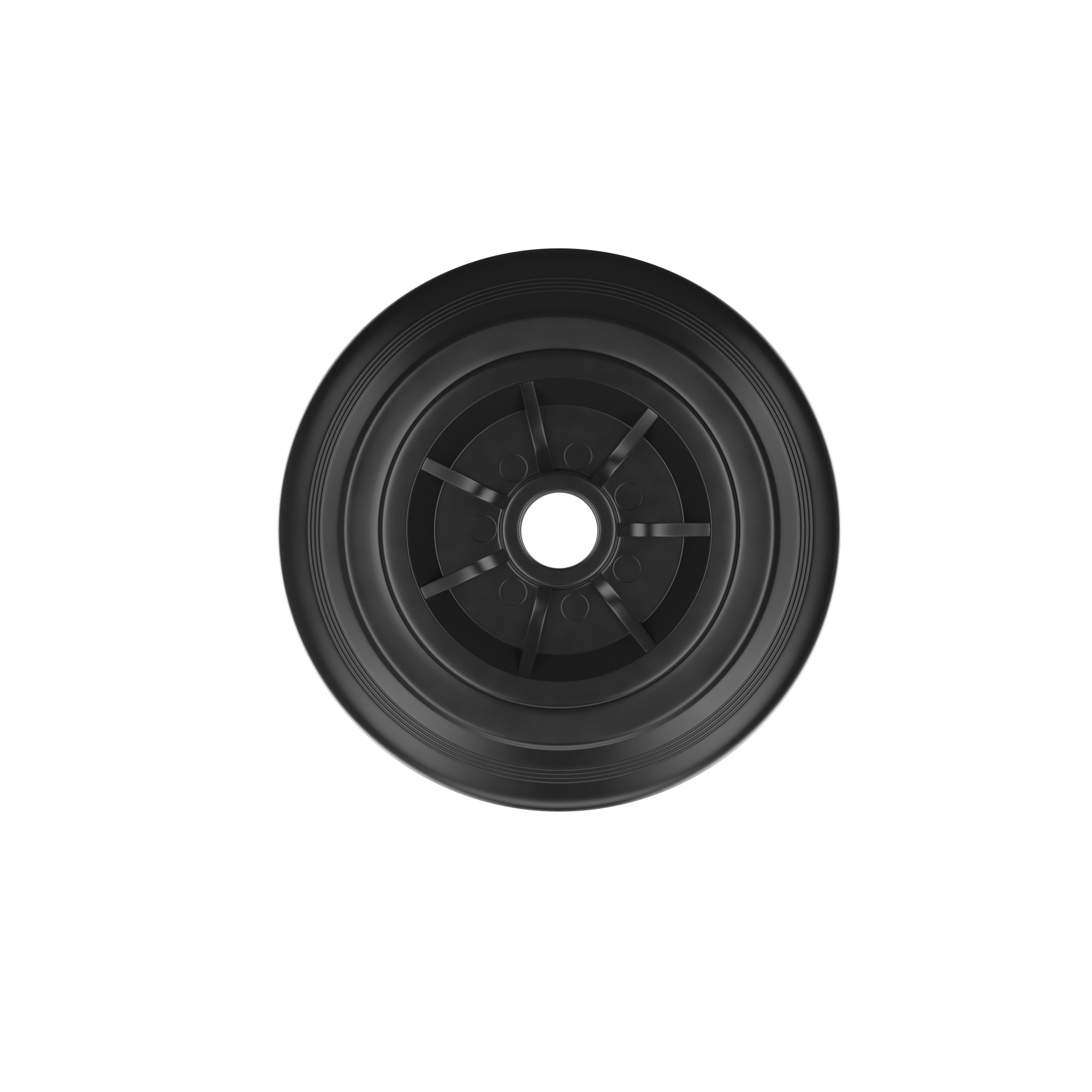 Roda para exterior STANDERS MACIÇA 200MM 100KG PRETA - 2