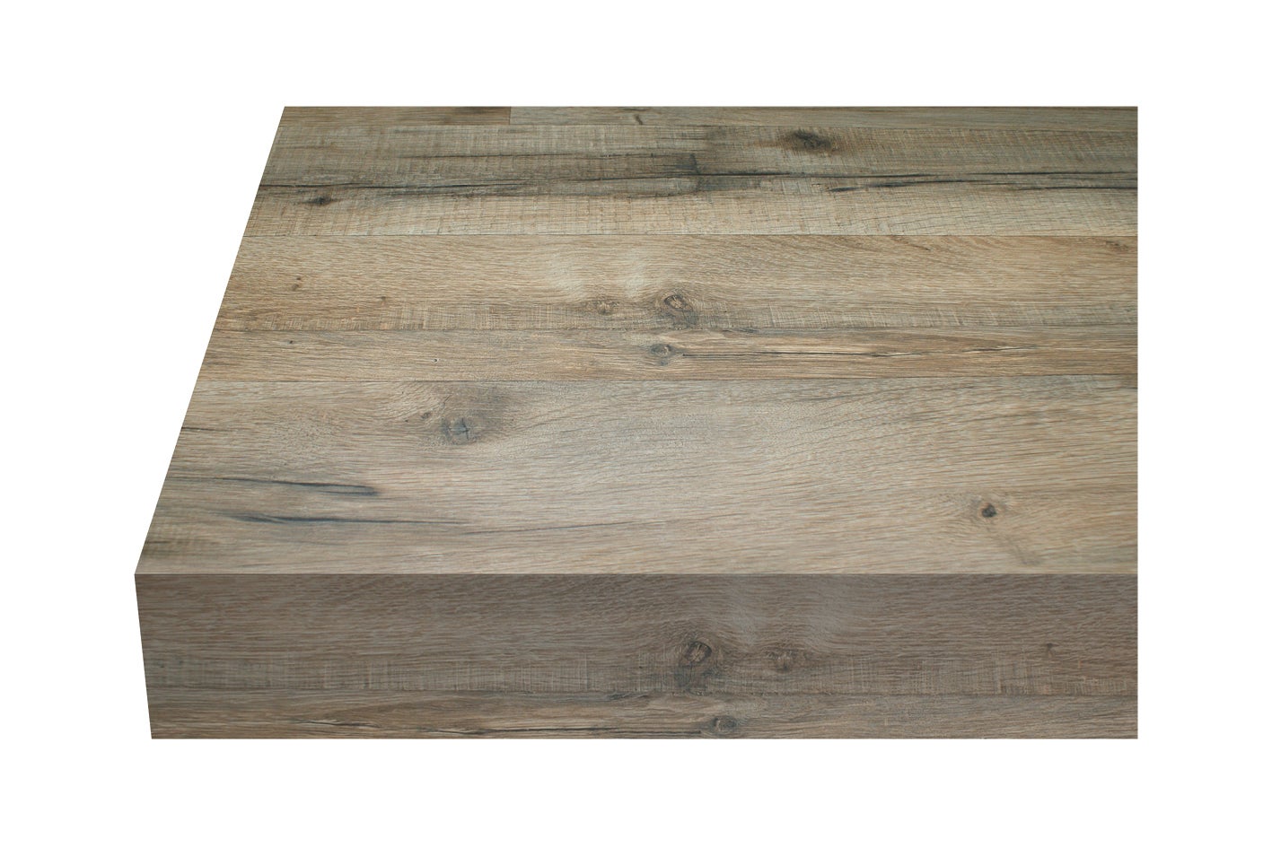 Plan îlot stratifié Chene lamelle cendre L.126 x P.104 cm, Ep.38 m - 4