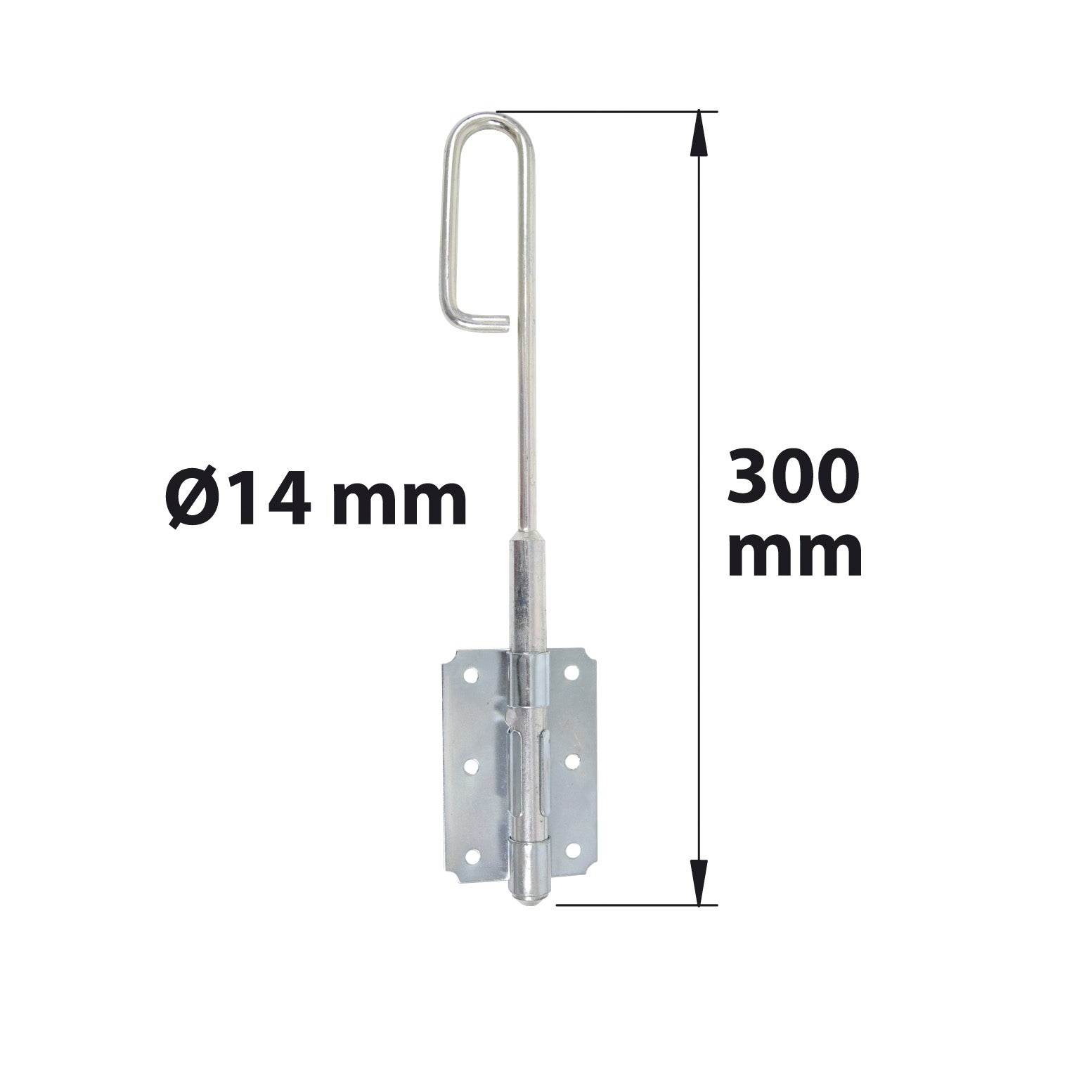 Verrou baïonnette Diam. 14 mm L.300 mm acier zingué AFBAT - 3