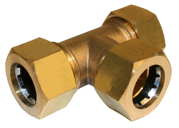 Raccord Té égal rapide laiton D.12 pour tube en cuivre - 3