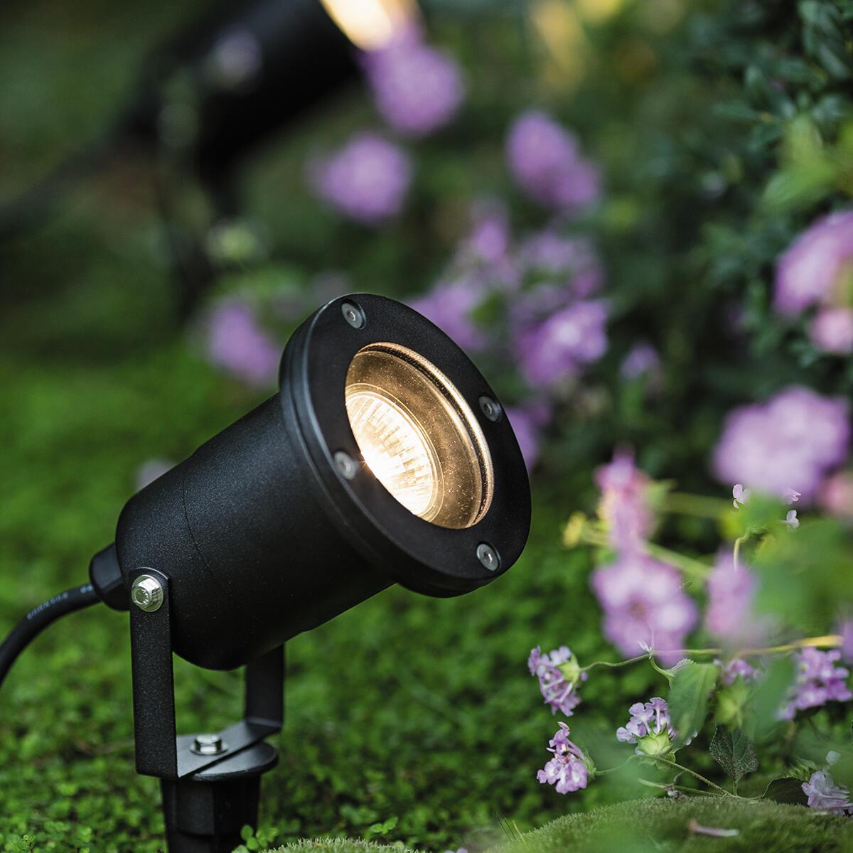 Proiettore da esterno Ada nero, tondo, in alluminio  GU10 IP65 INSPIRE - 5