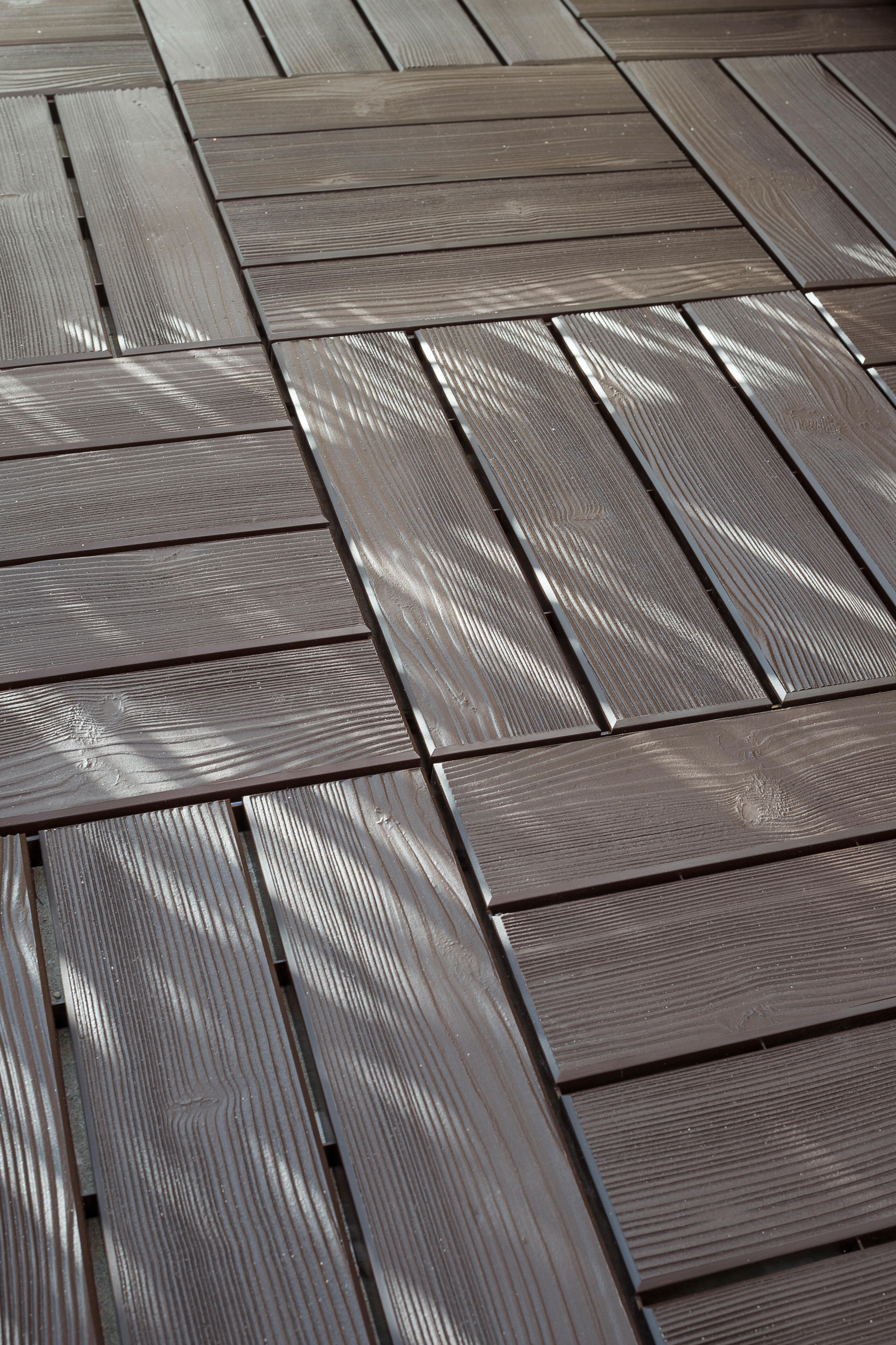 Dalle clipsable polypropylène Easy, brun chocolat n°1, L.38 x l.38 cm x Ep.25 mm - 2