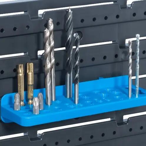 Kit mural de rangement en plastique ALLIT 455125, L.124 x P.15 x H.54 cm - 6