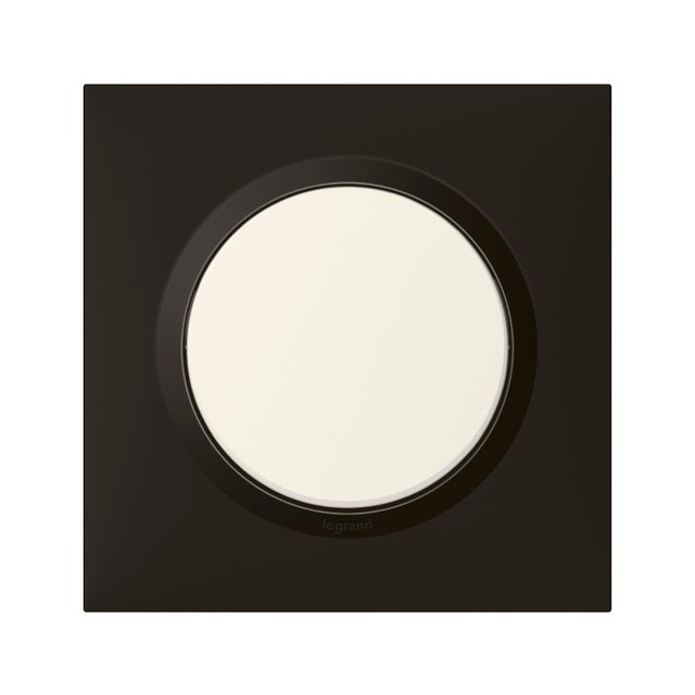 Plaque simple Dooxie, LEGRAND, noir velours