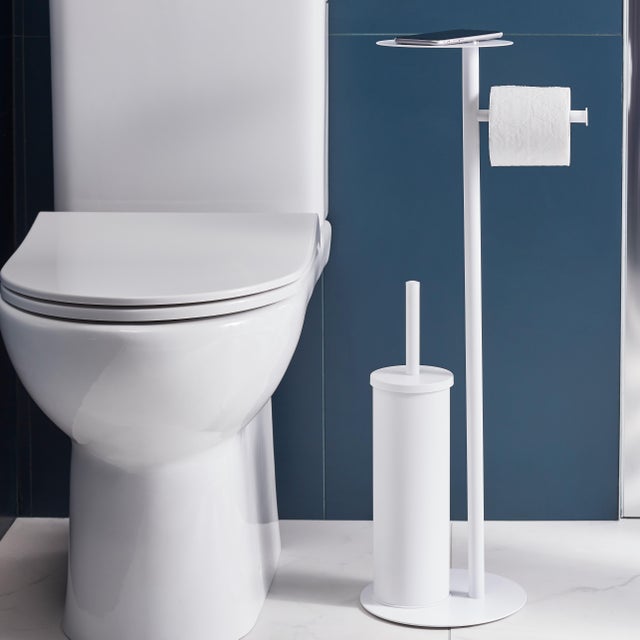 Combine brosse et porte-papier toilette Europa blanc