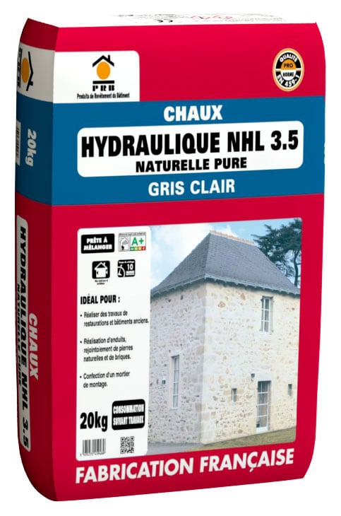 Chaux grise hydraulique CE PRB, 20 kg