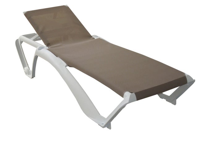 Bain de soleil de jardin en résine injectée Acqua sable