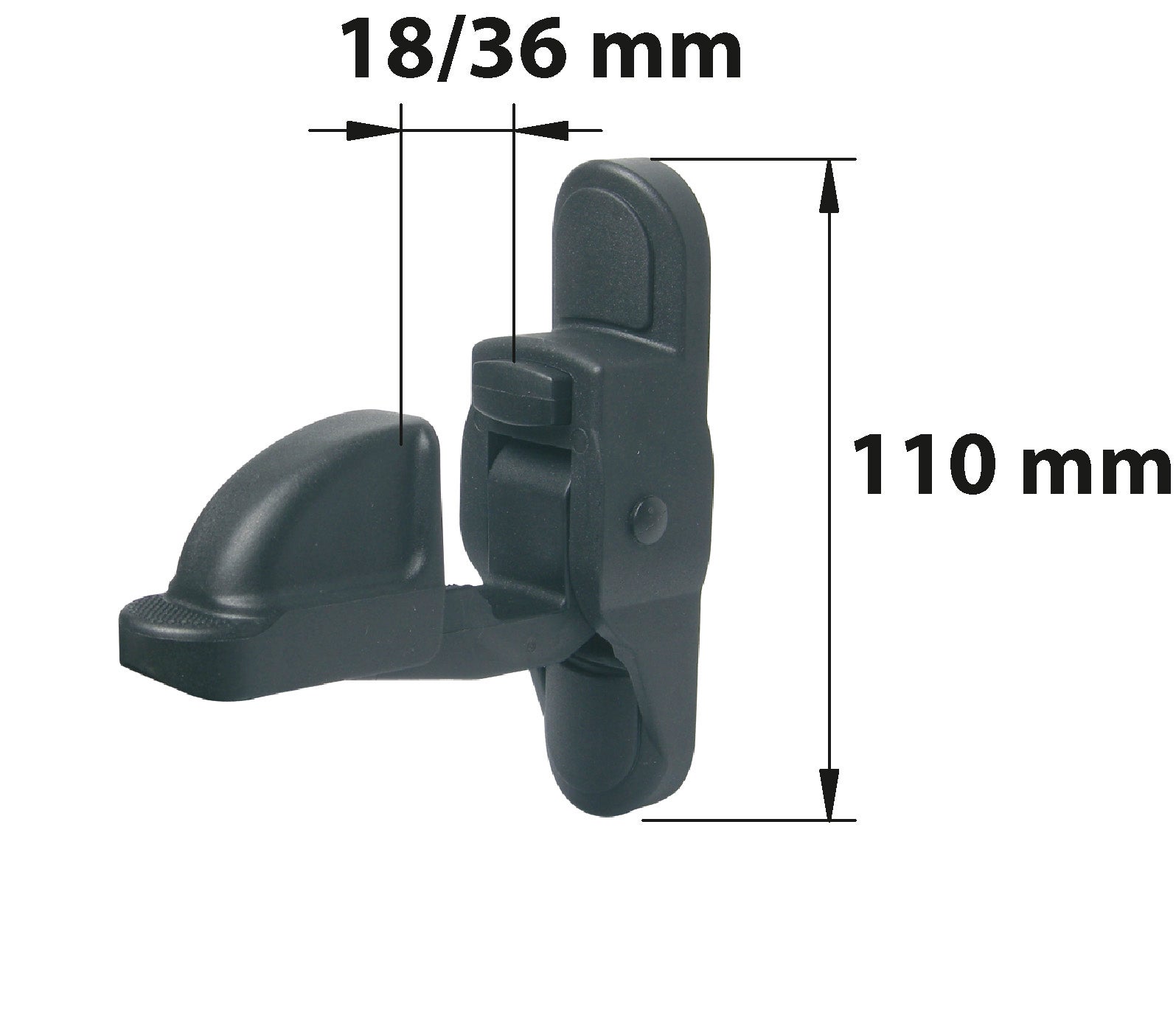 Arrêt composite automatique pour volet Ep. 6 à 36 mm noir AFBAT - 3