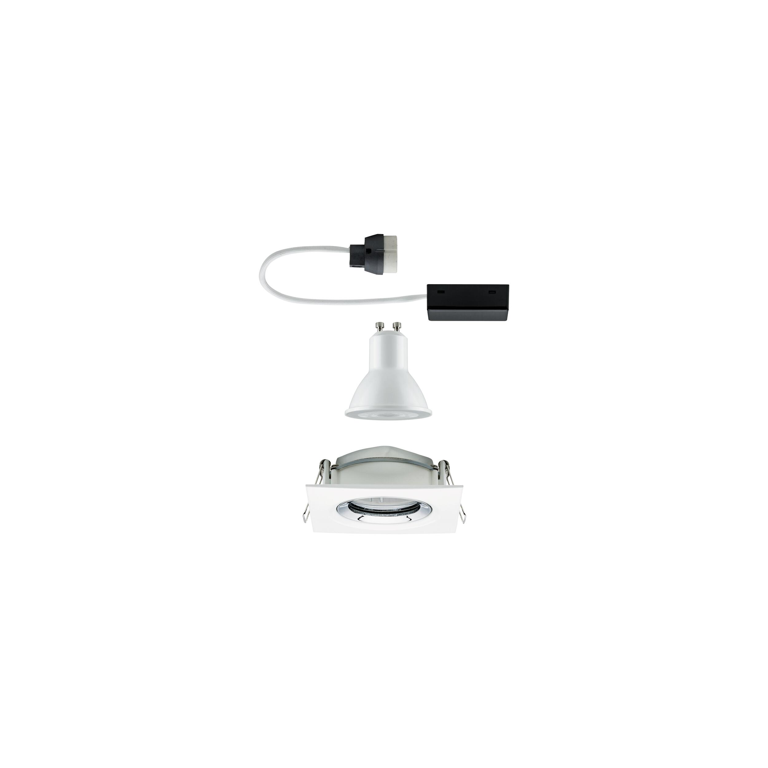 Kit 1 spot à encastrer orientable BBC GU10 Nova, 4000K carré blanc - 5