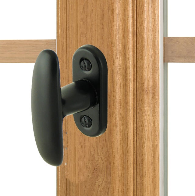 Poignée de fenêtre LINEA BERTOMANI, aluminium verni noir