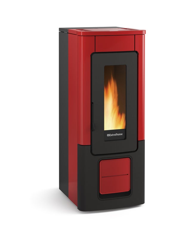 Poêle à granulés EXTRAFLAME Wendy bordeaux 10 kW