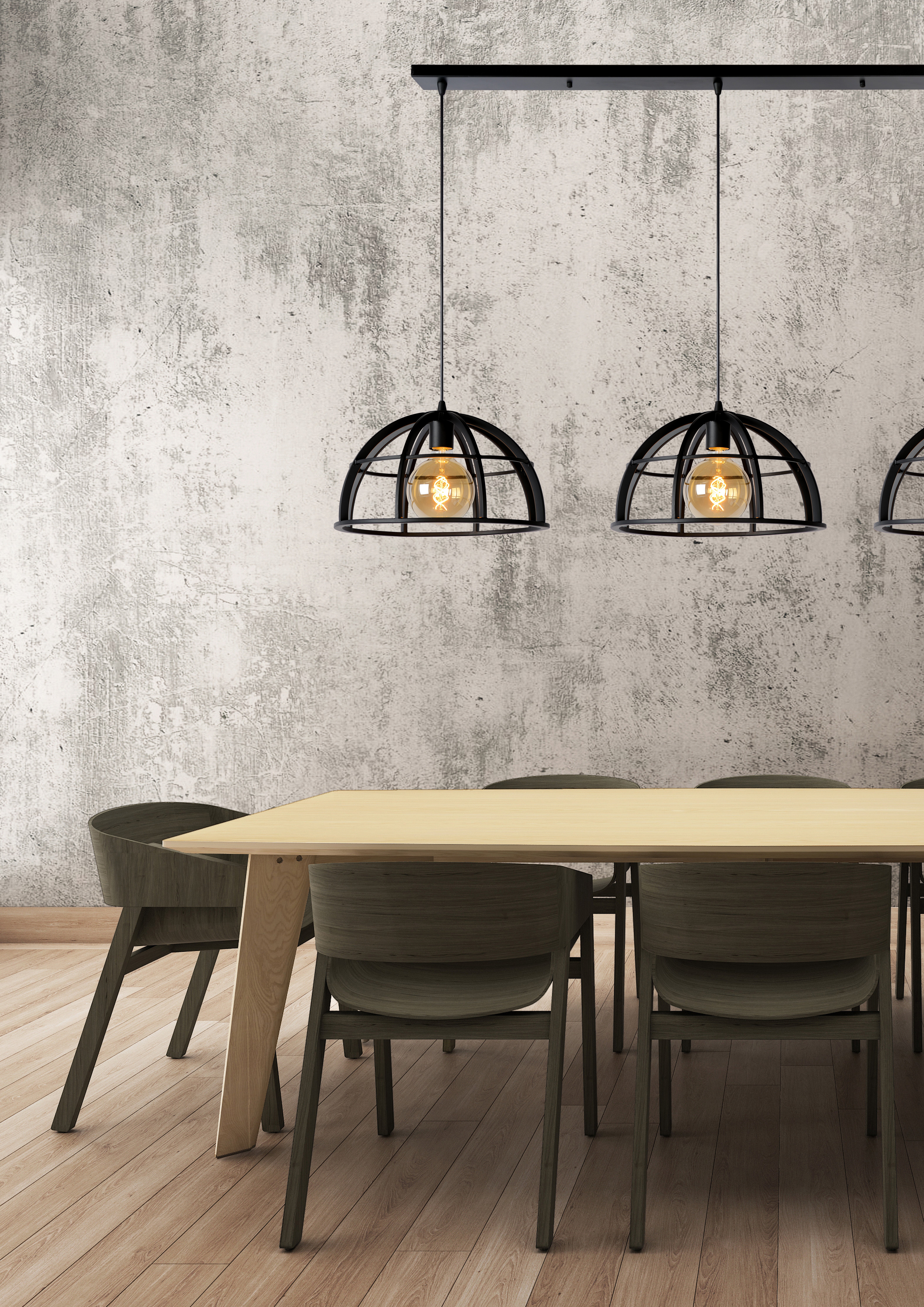 Suspension Dikra acier, noir, Diam.40 cm, E27 - 2