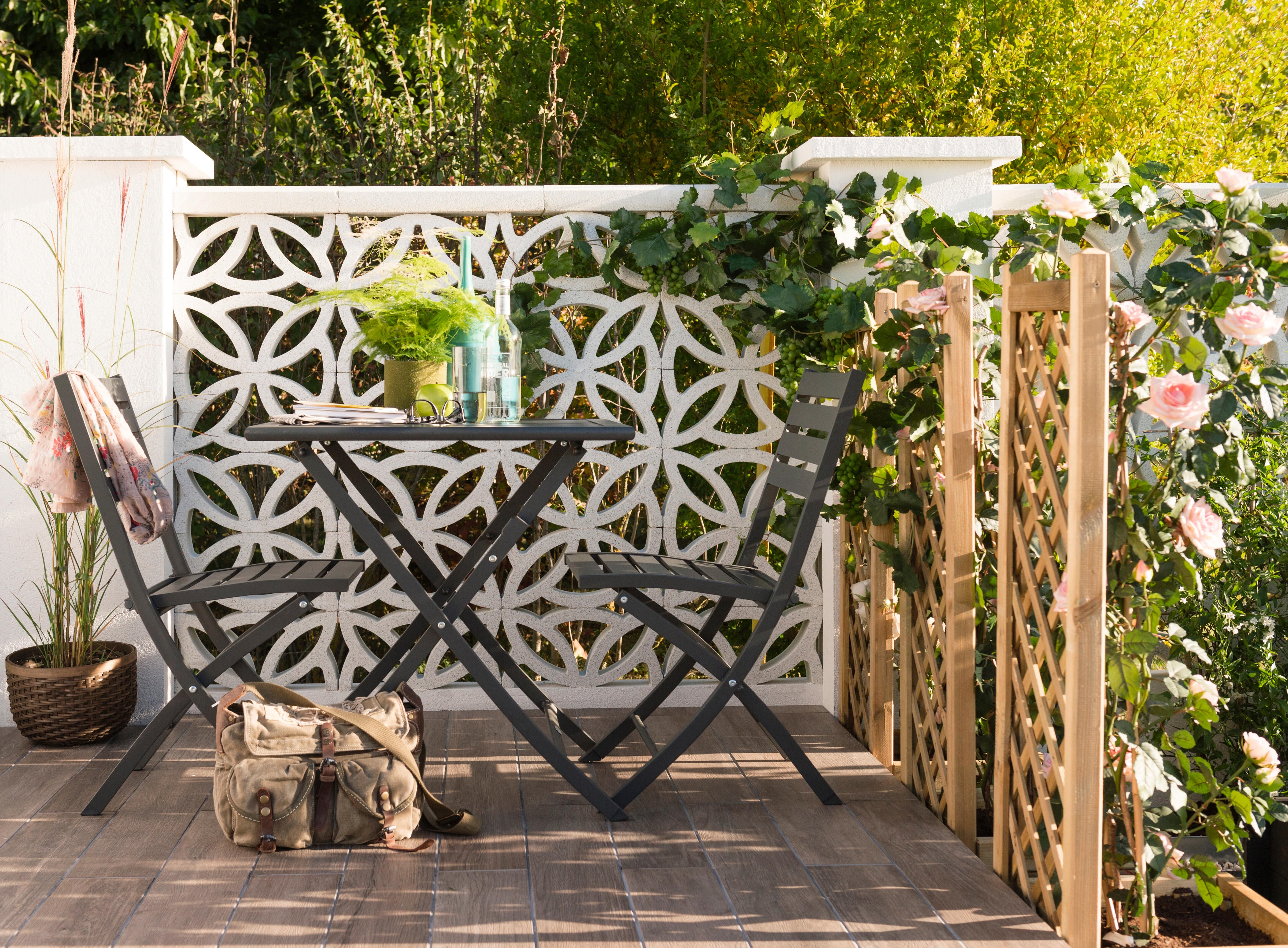 Chaise de jardin Marius en aluminium gris anthracite - CITY GARDEN - 7