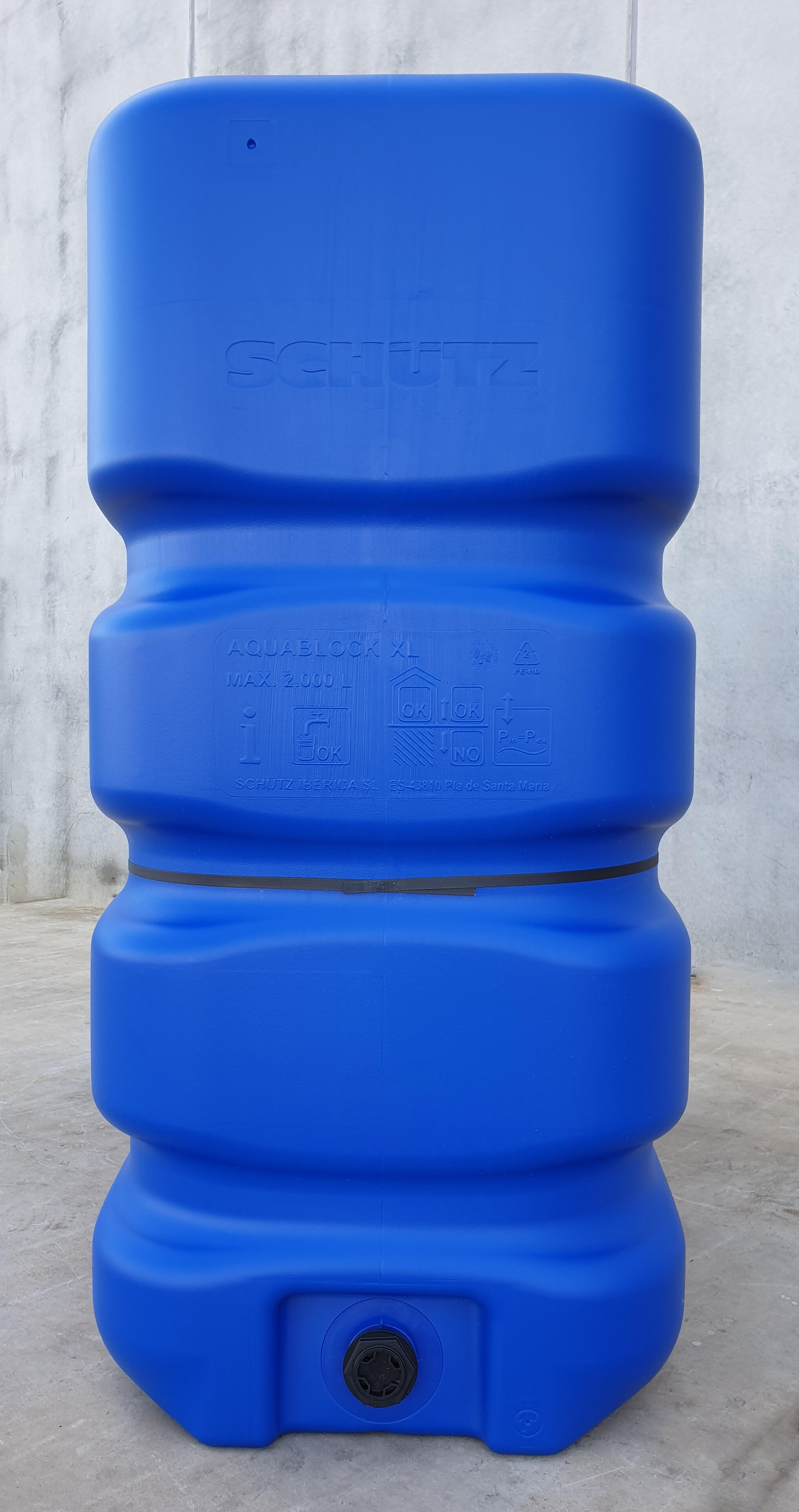 Récupérateur d'eau Aquablock SCHUTZ XL rectangulaire bleu , 2000 l - 2