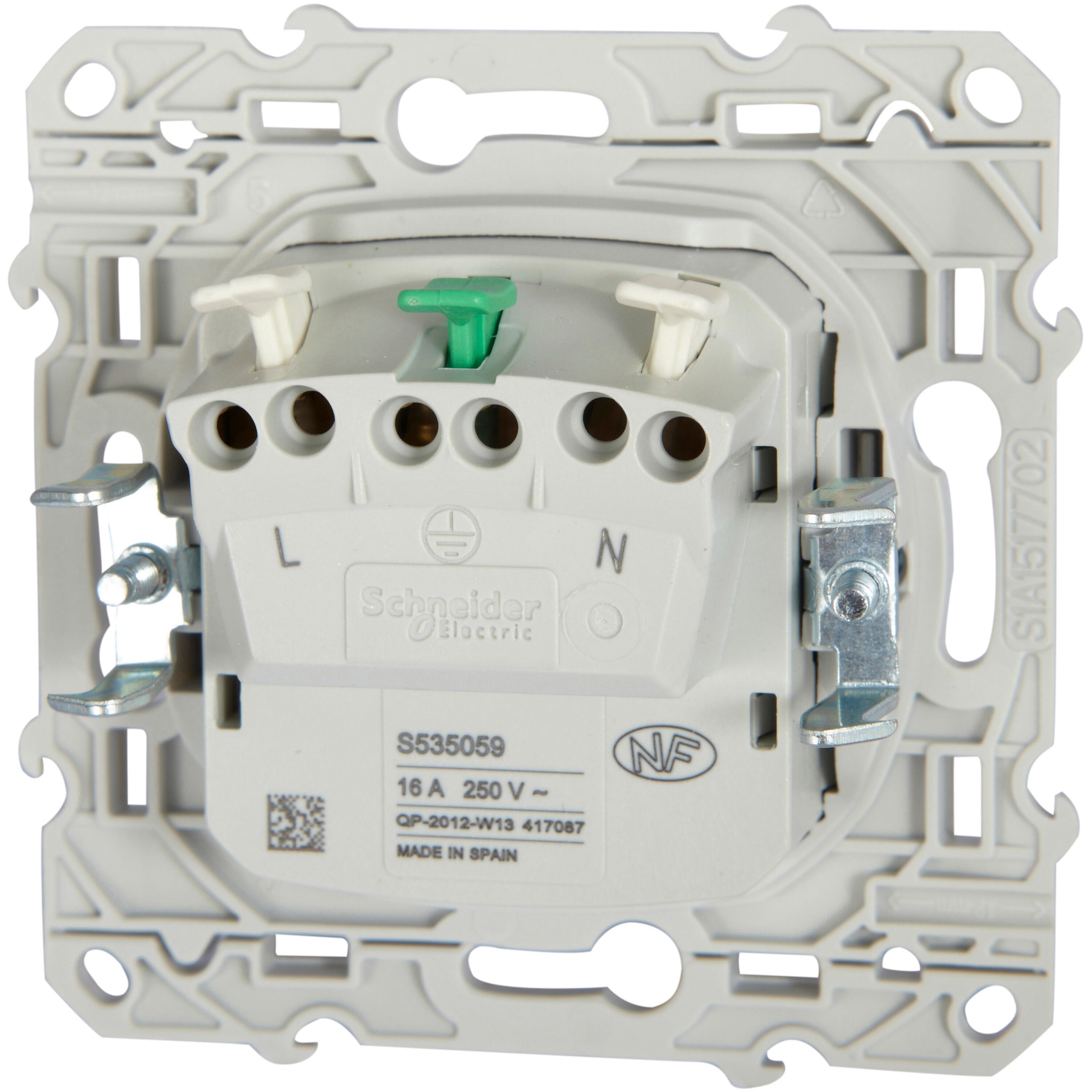 Prise avec terre à assembler Odace, SCHNEIDER ELECTRIC, aluminium - 2
