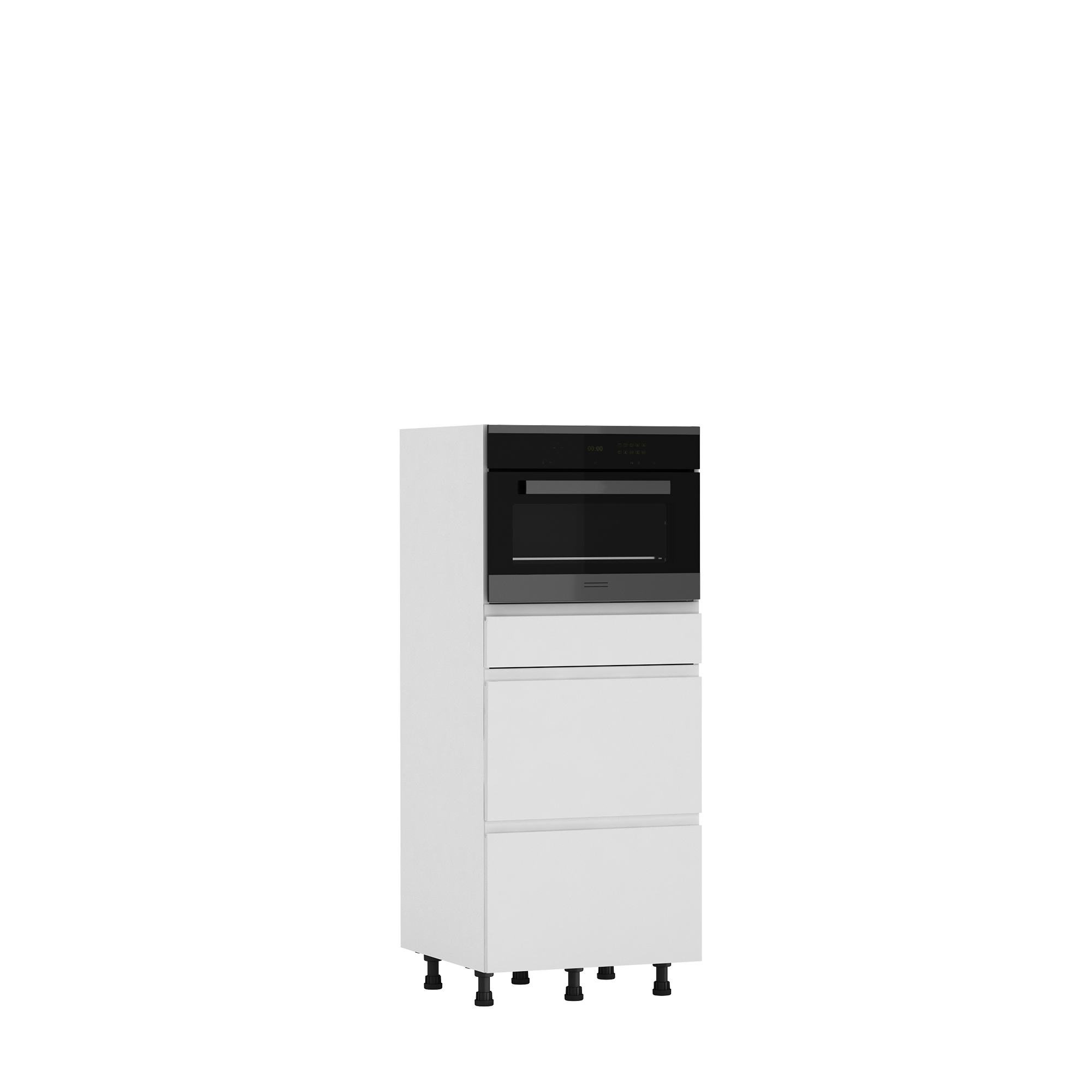 Semicolumna de cocina delinia id tokyo blanco mate 137,6x60 cm 2 cac 1 caj