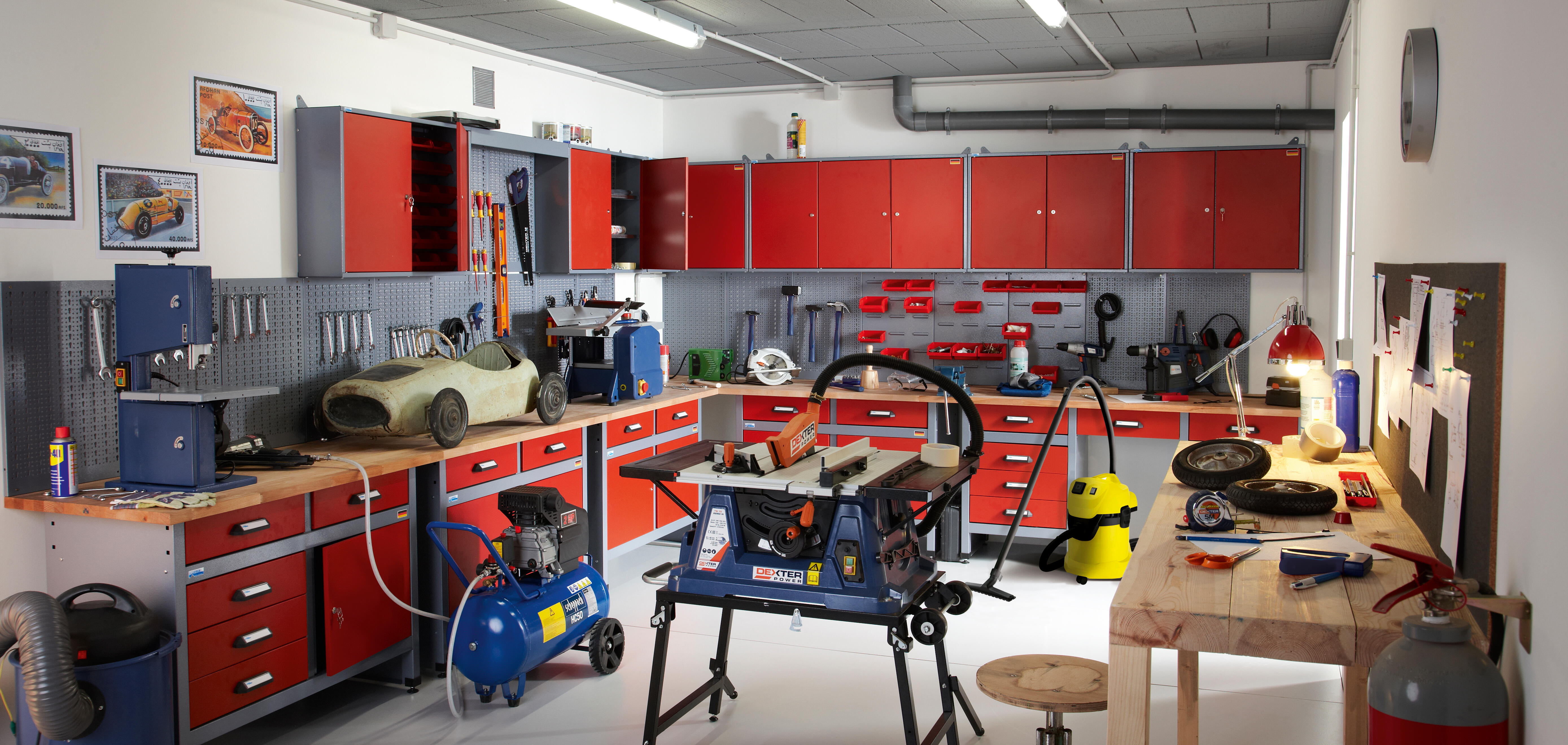 Armoire de rangement en métal rouge KUPPER 240 cm 4 portes - 2