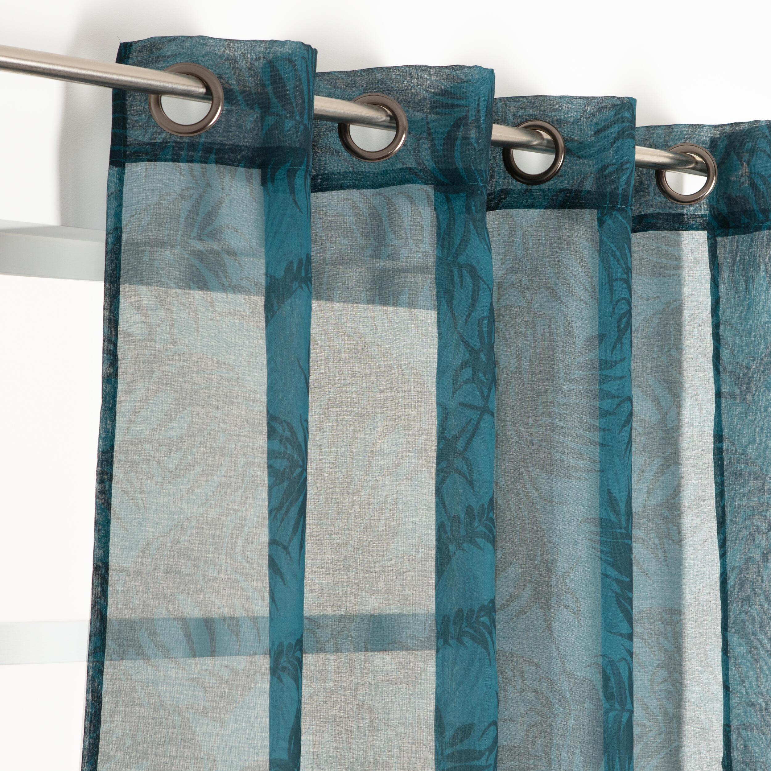 Rideau Voilage à Œillets Linea 140x240cm Anthracite | Leroy Merlin