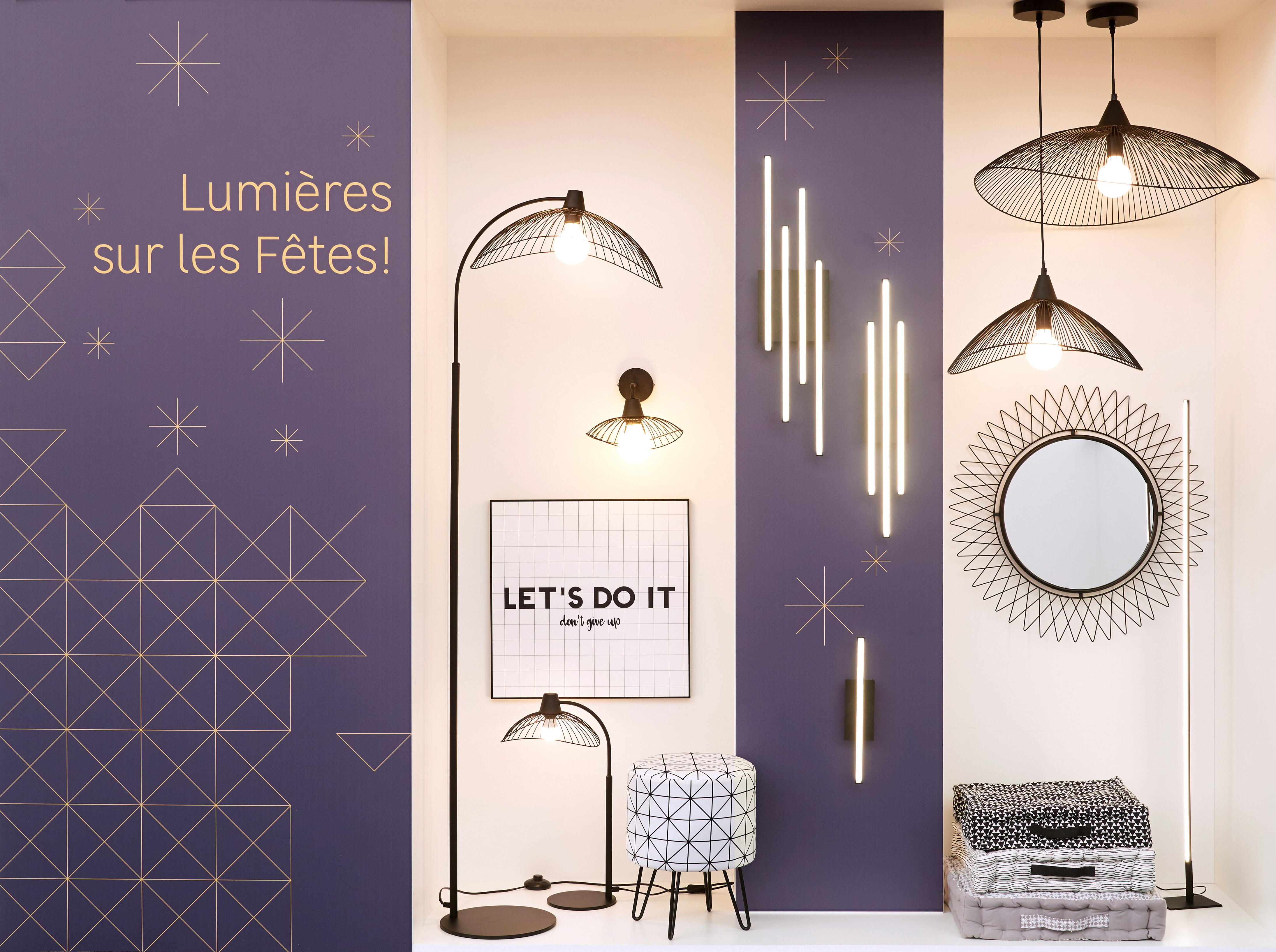 Lampadaire Kasteli, acier, noir,  H.175 cm, E27 - 7