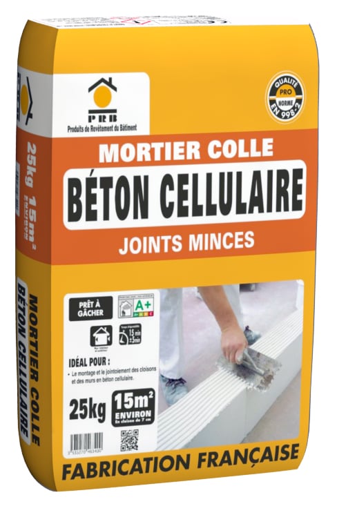 Mortier colle, poudre blanc, PRB, 25 kg