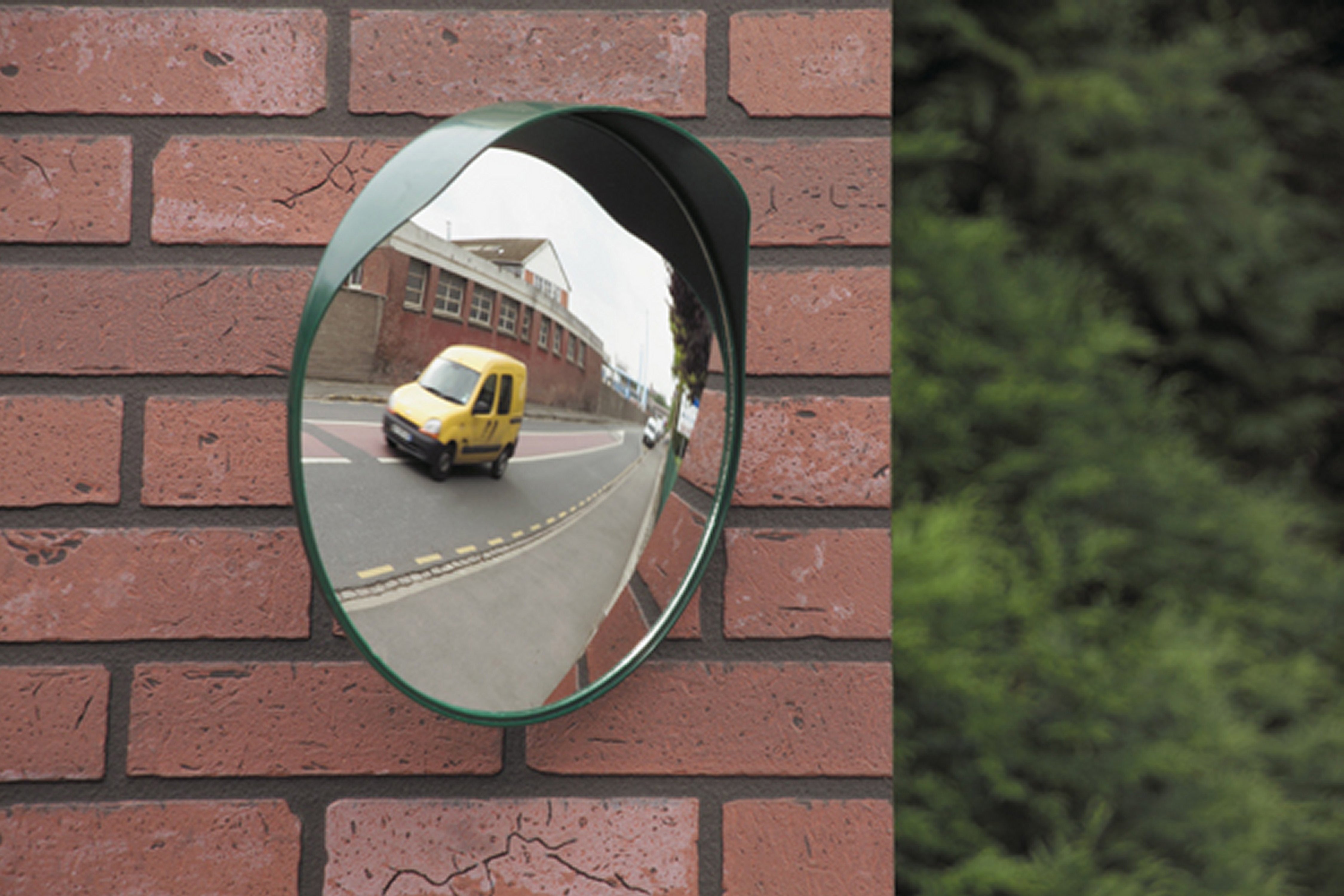 Miroir de sortie convexe anti UV, diam. 30 cm, distance de vision de 3 m, vert - 2
