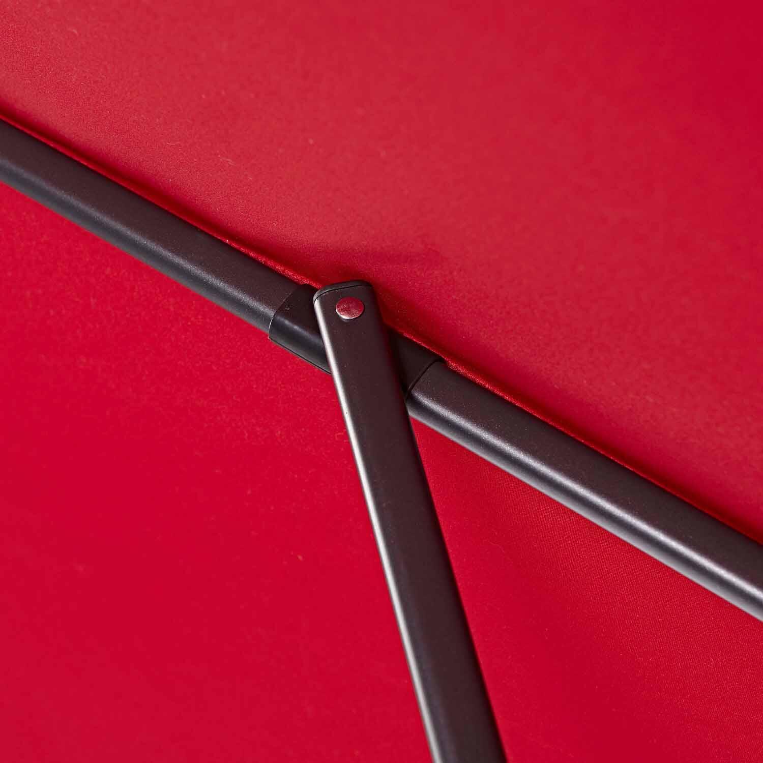 Parasol déporté hexagonal rouge Avea NATERIAL L.292 x l.292 cm - 4