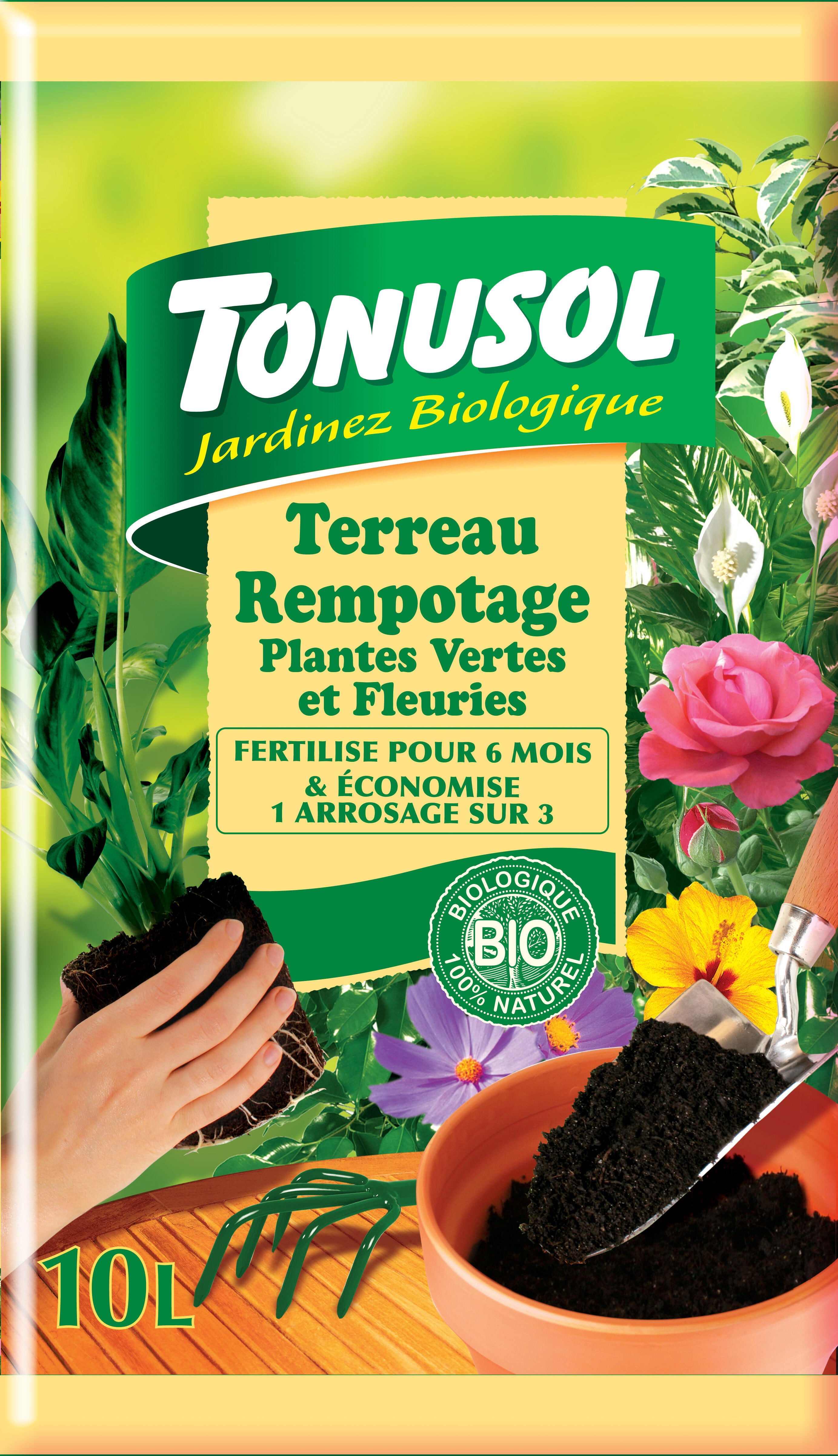 Terreau de rempotage TONUSOL, 10 l - 2