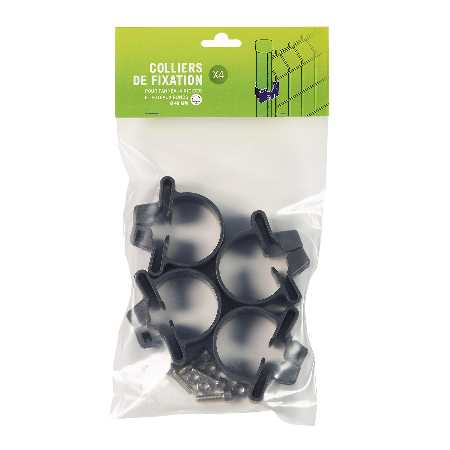 Lot de 4 colliers Arista gris, H.3 x P.15 cm - 2