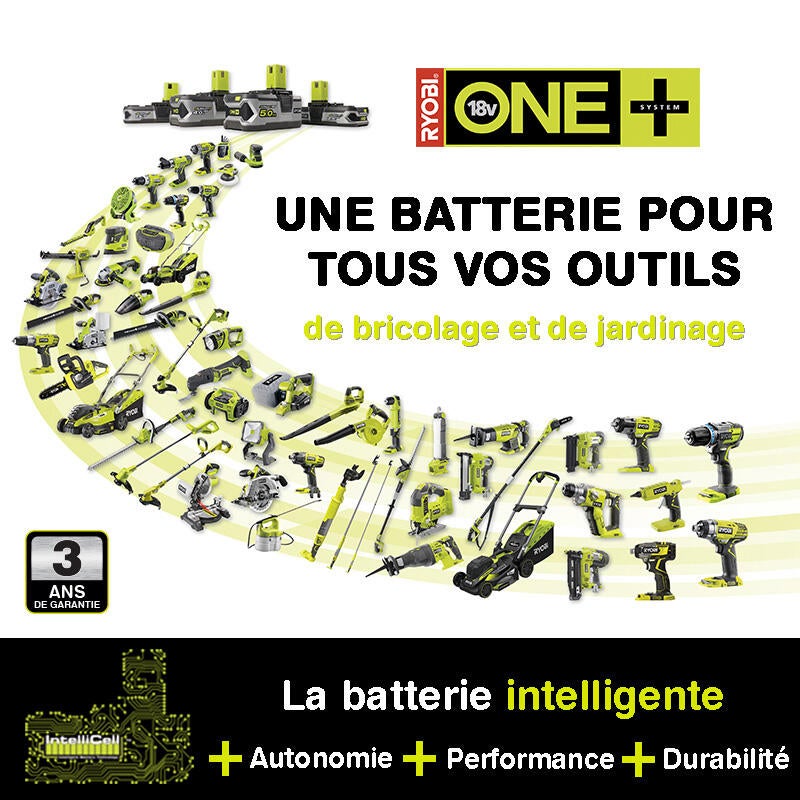 Perceuse sans fil RYOBI ONE+ R18DD3-0 18V, sans batterie - 7