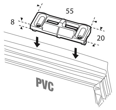 Gâche pour serrure multipoint encastrée, FERCO gris - 2