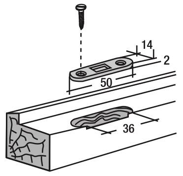 Gâche pour serrures multipoint encastrées, THIRARD - 2