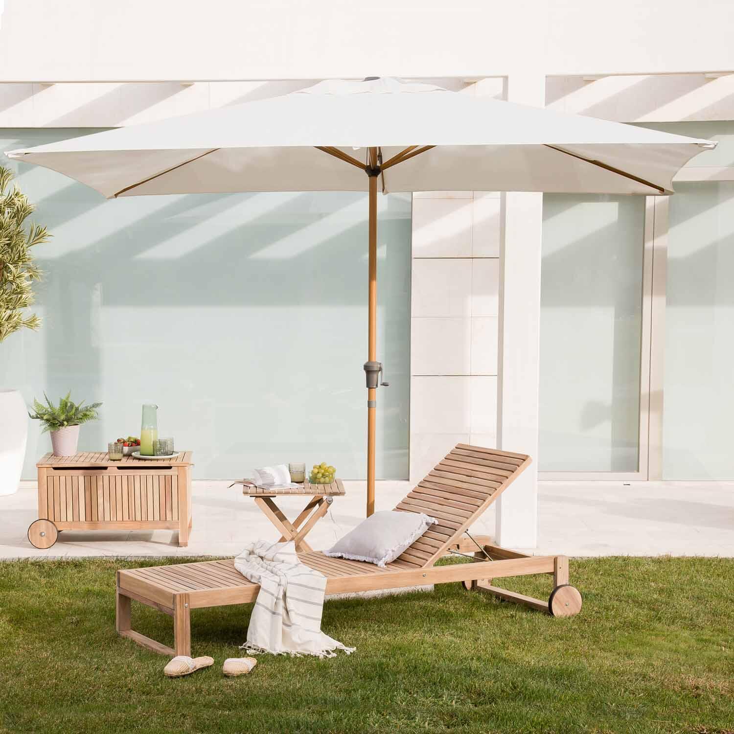 Parasol NATERIAL Agora blanc rectangulaire - 4