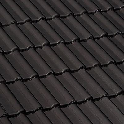 Tuile double MONIER noir Romane dr10