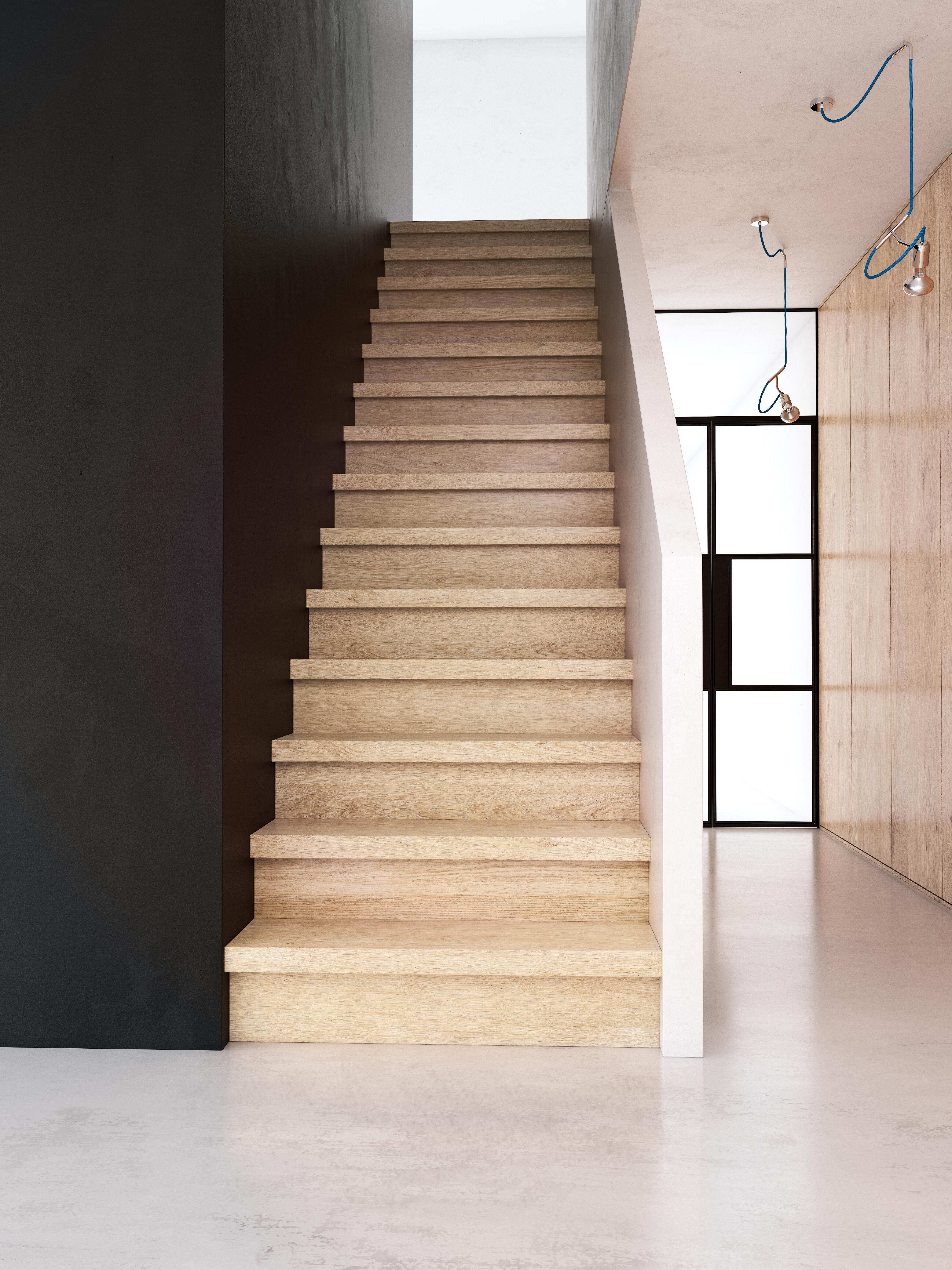 Lot de 2 contremarches pour rénovation escalier chêne gris, L.100 x l.20 cm - 4