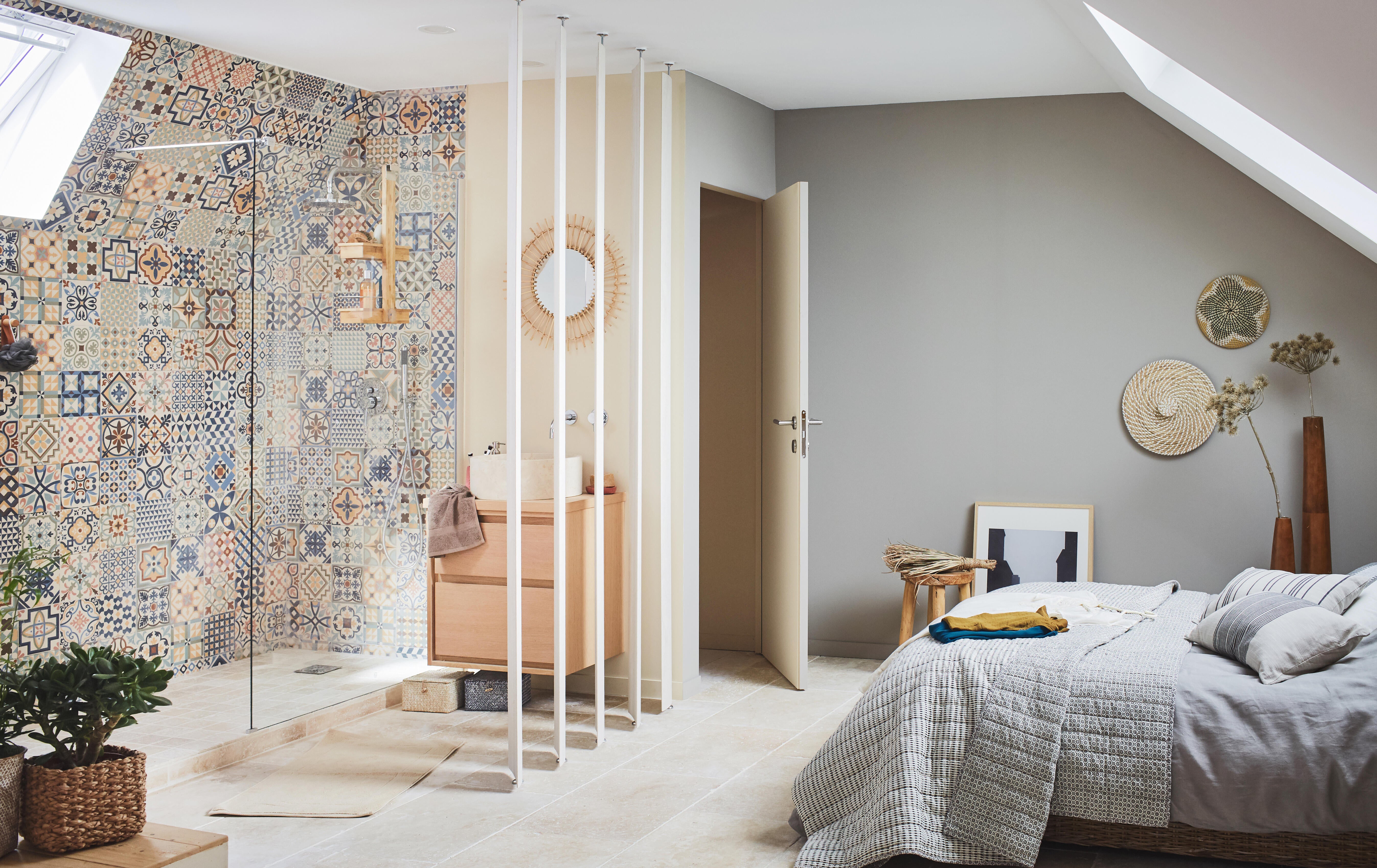 Carrelage sol / mur effet patchwork multicouleur Antan l.33.15 x L.33.15 cm - 9