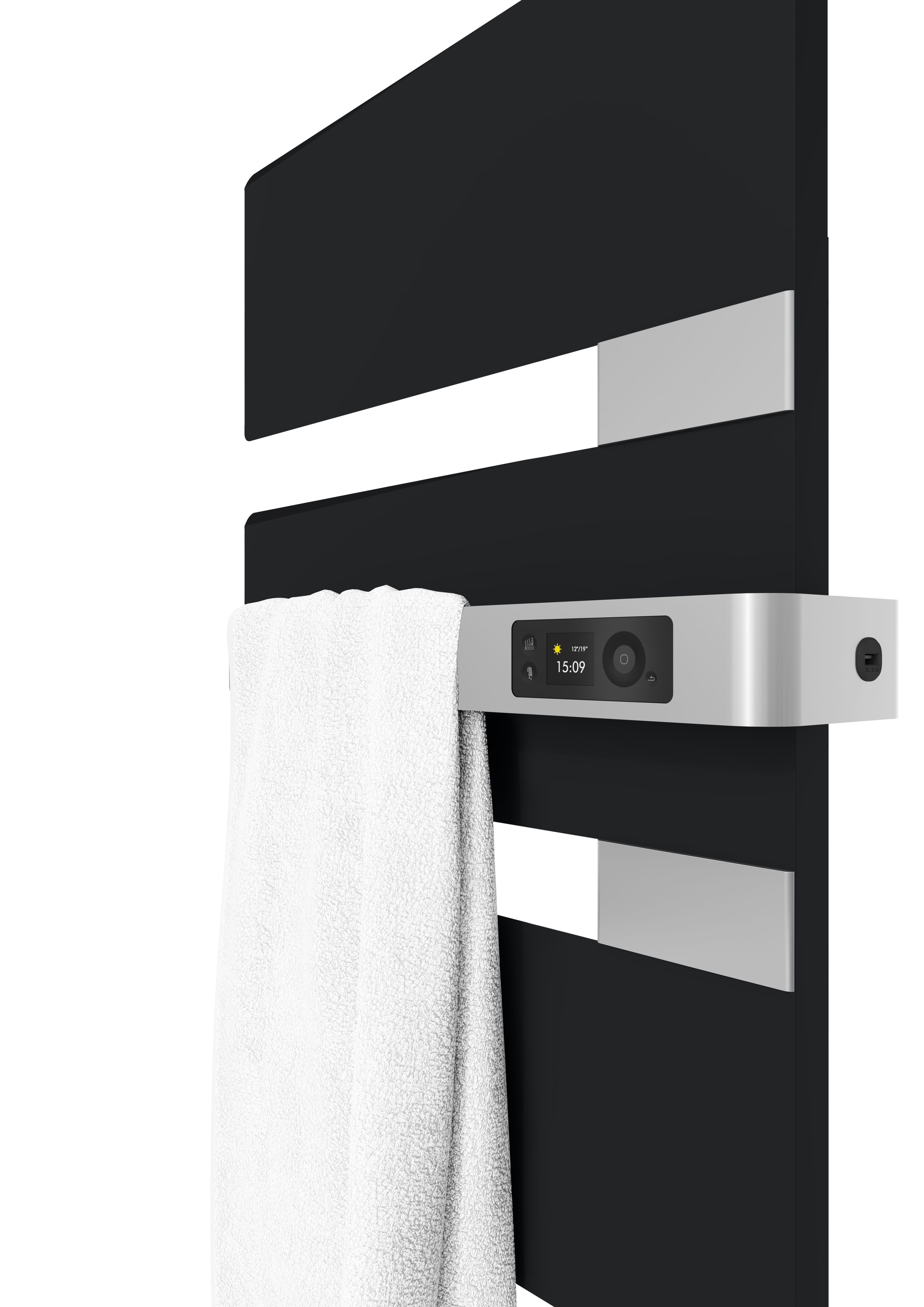 Sèche-serviettes électrique soufflant SAUTER 1750W, H.150 x l.58 cm Alutu music - 6