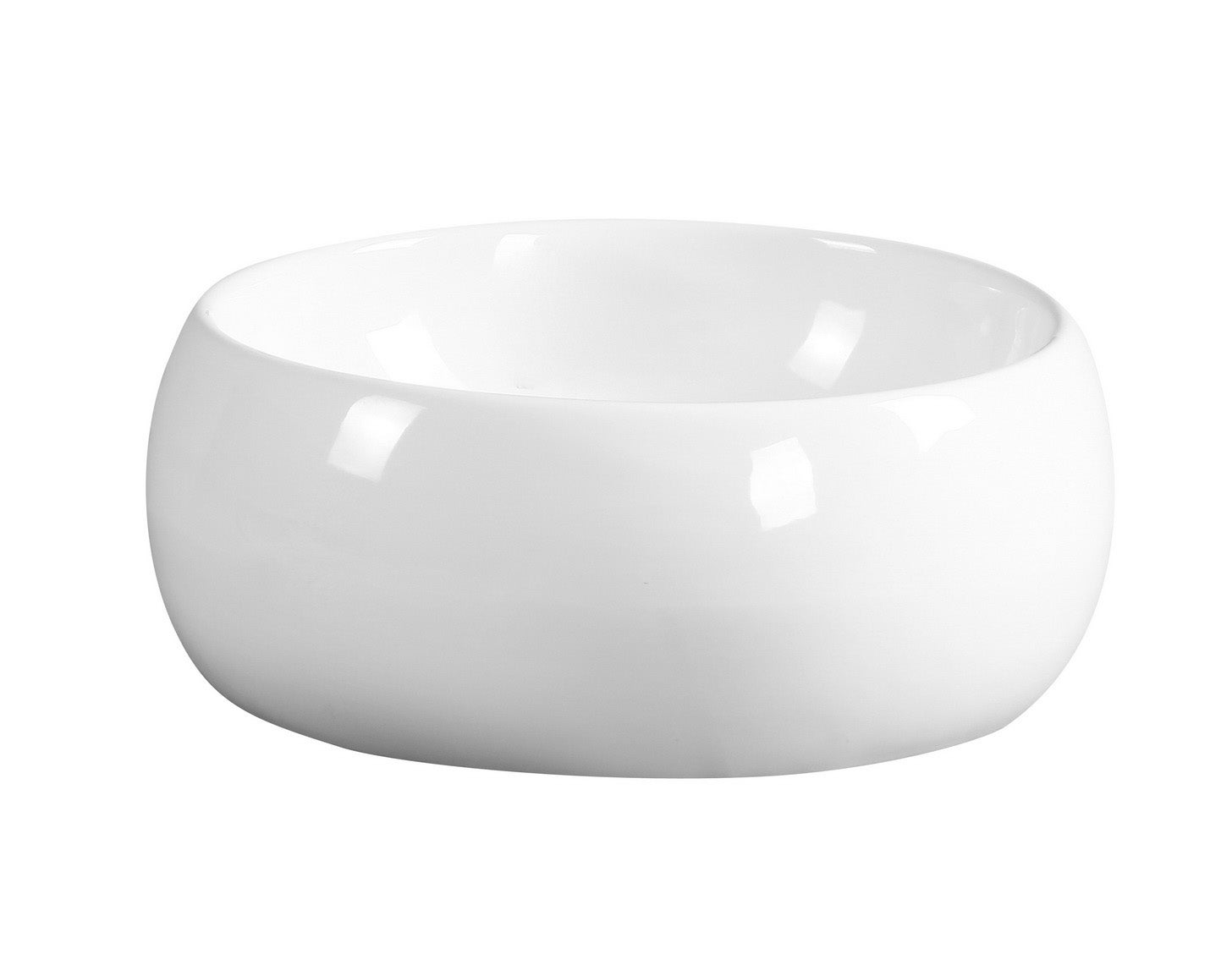 Vasque à poser céramique rond Lune H.15.5 x Diam.40 cm blanc brillant - 3